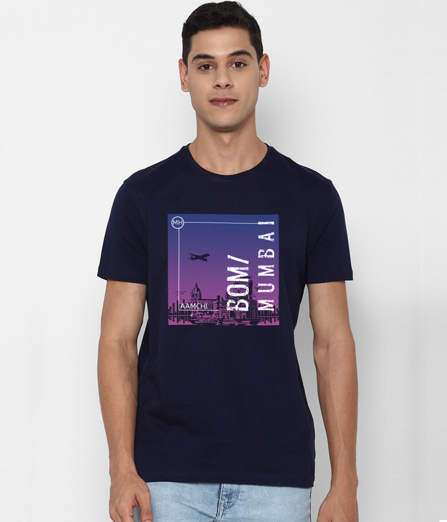 Semantic Graphic Cotton T-shirt - Aamchi Mumbai