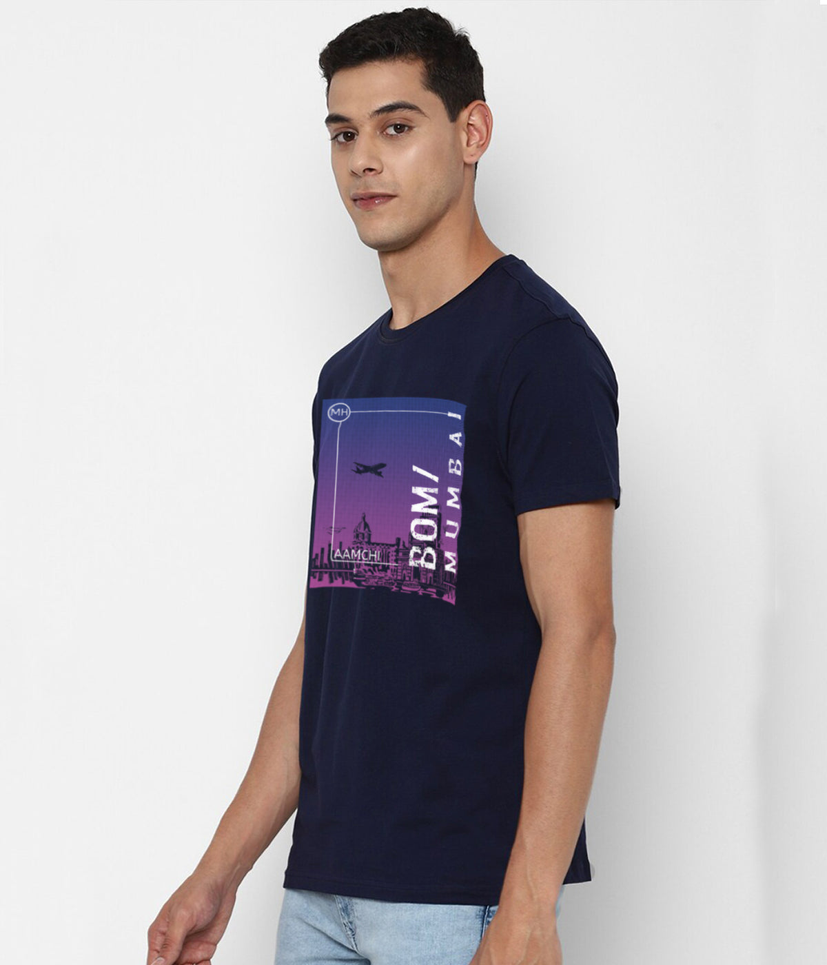 Semantic Graphic Cotton T-shirt - Aamchi Mumbai