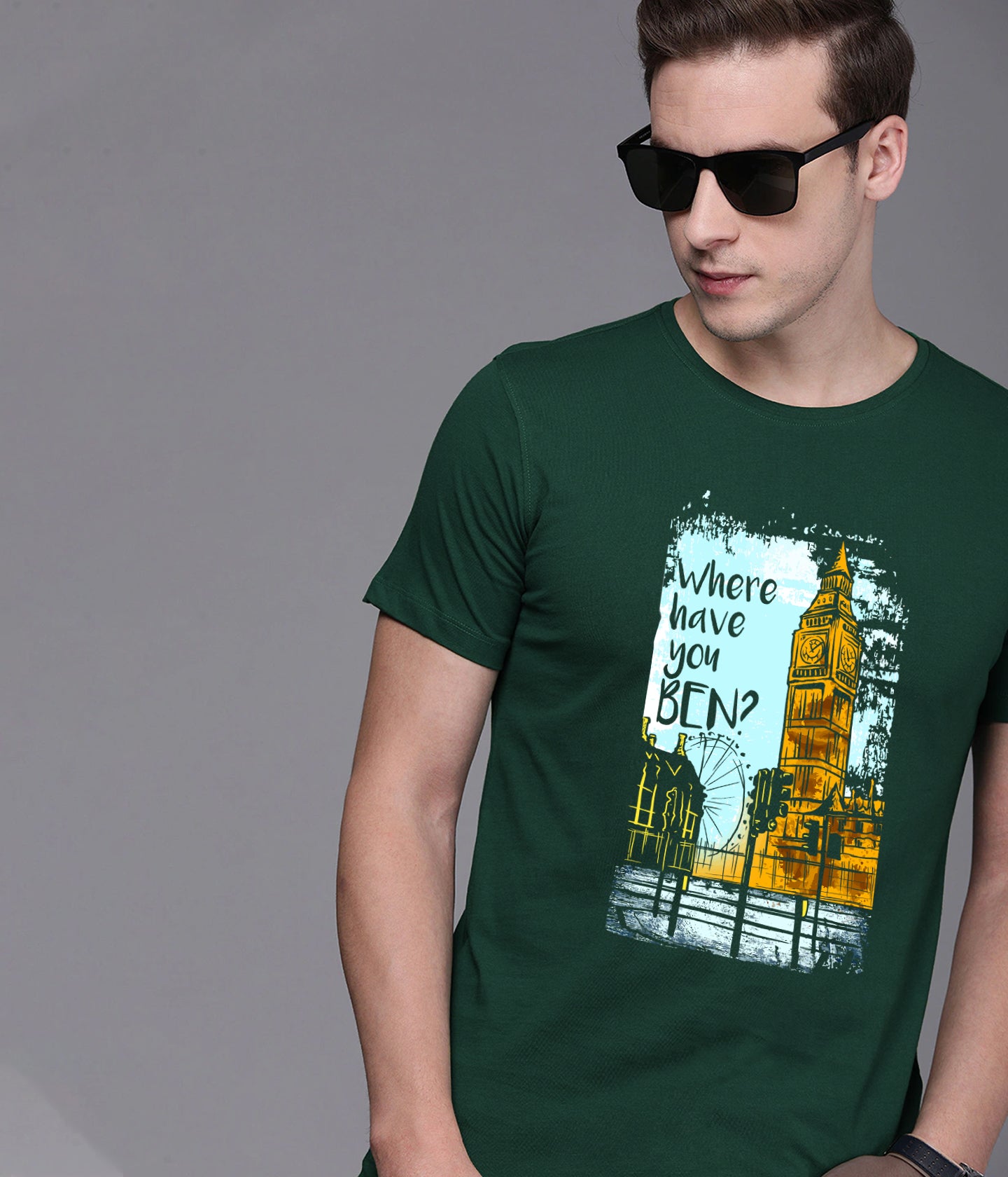 Semantic Graphic Cotton T-shirt - Big Ben