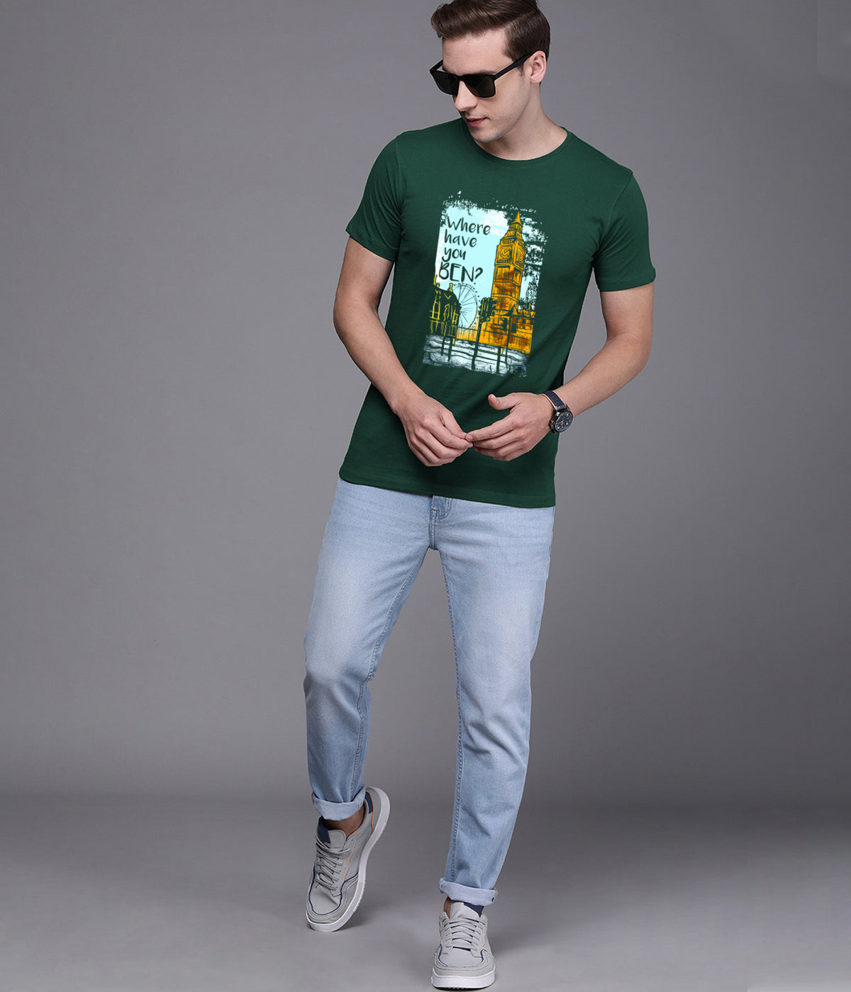 Semantic Graphic Cotton T-shirt - Big Ben