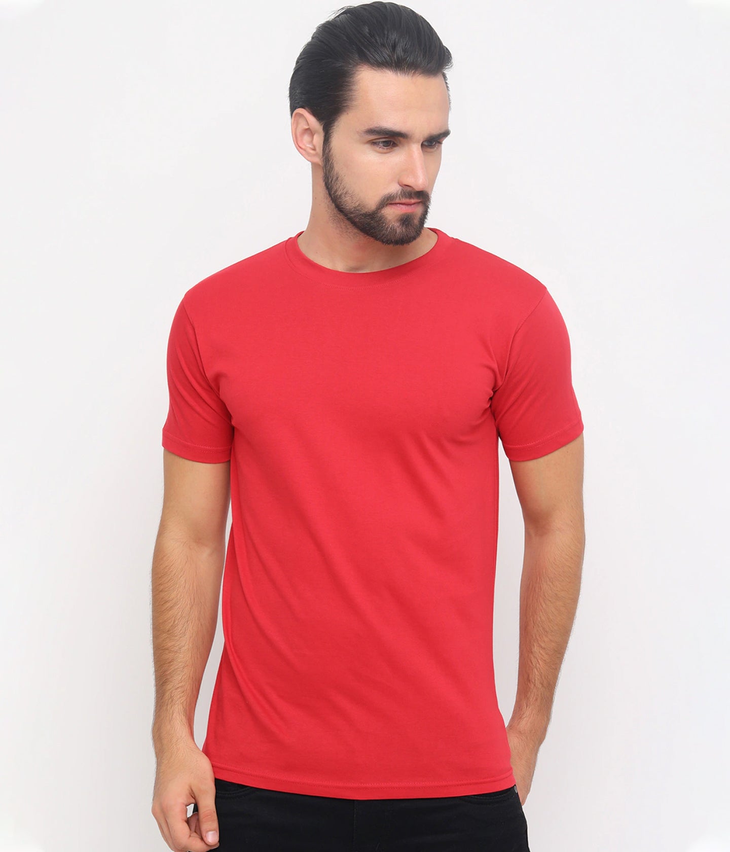 Semantic Half Sleeve Cotton T-shirt - Solid (Available in Colours)