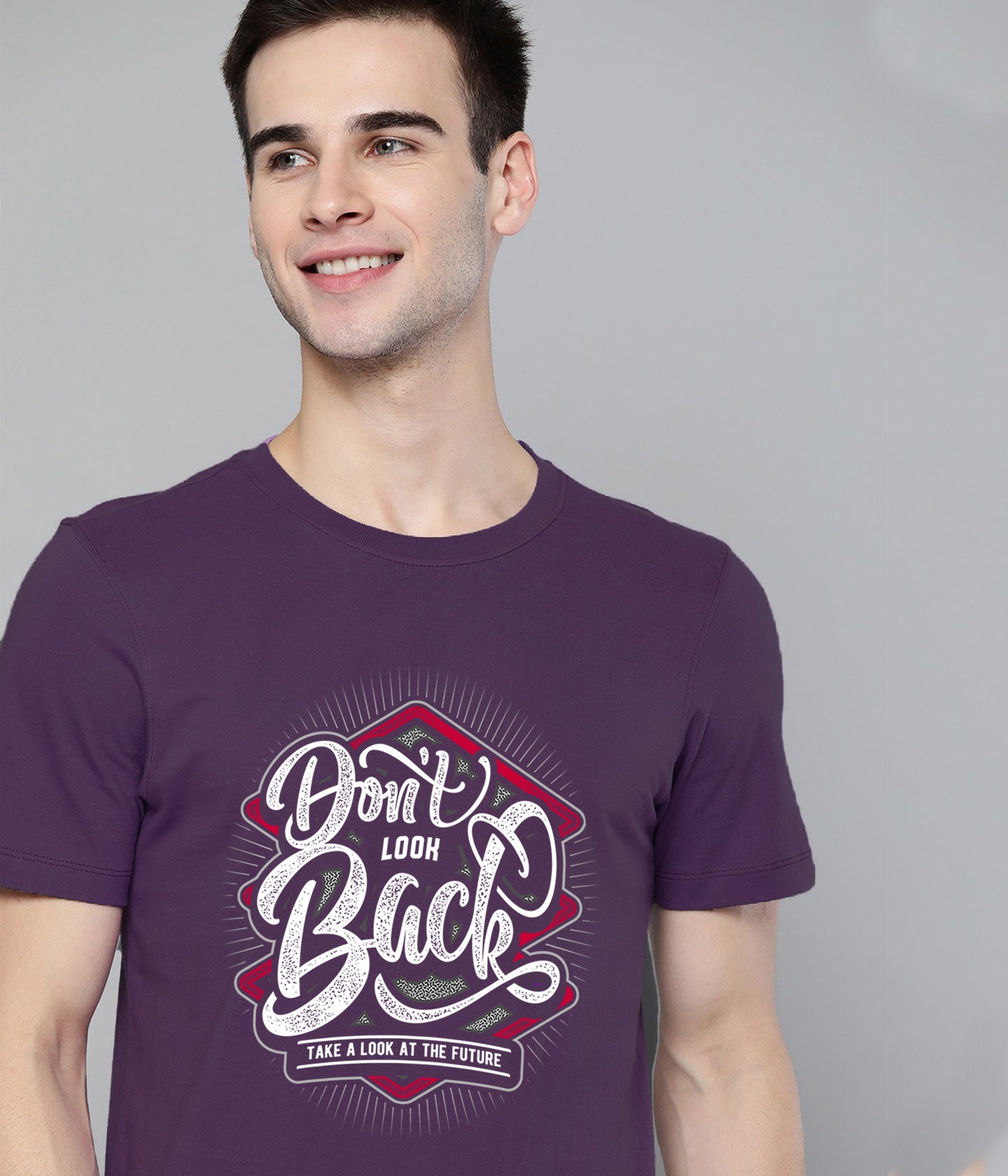 Semantic Graphic Cotton T-shirt - Dont Look Back - Semantic