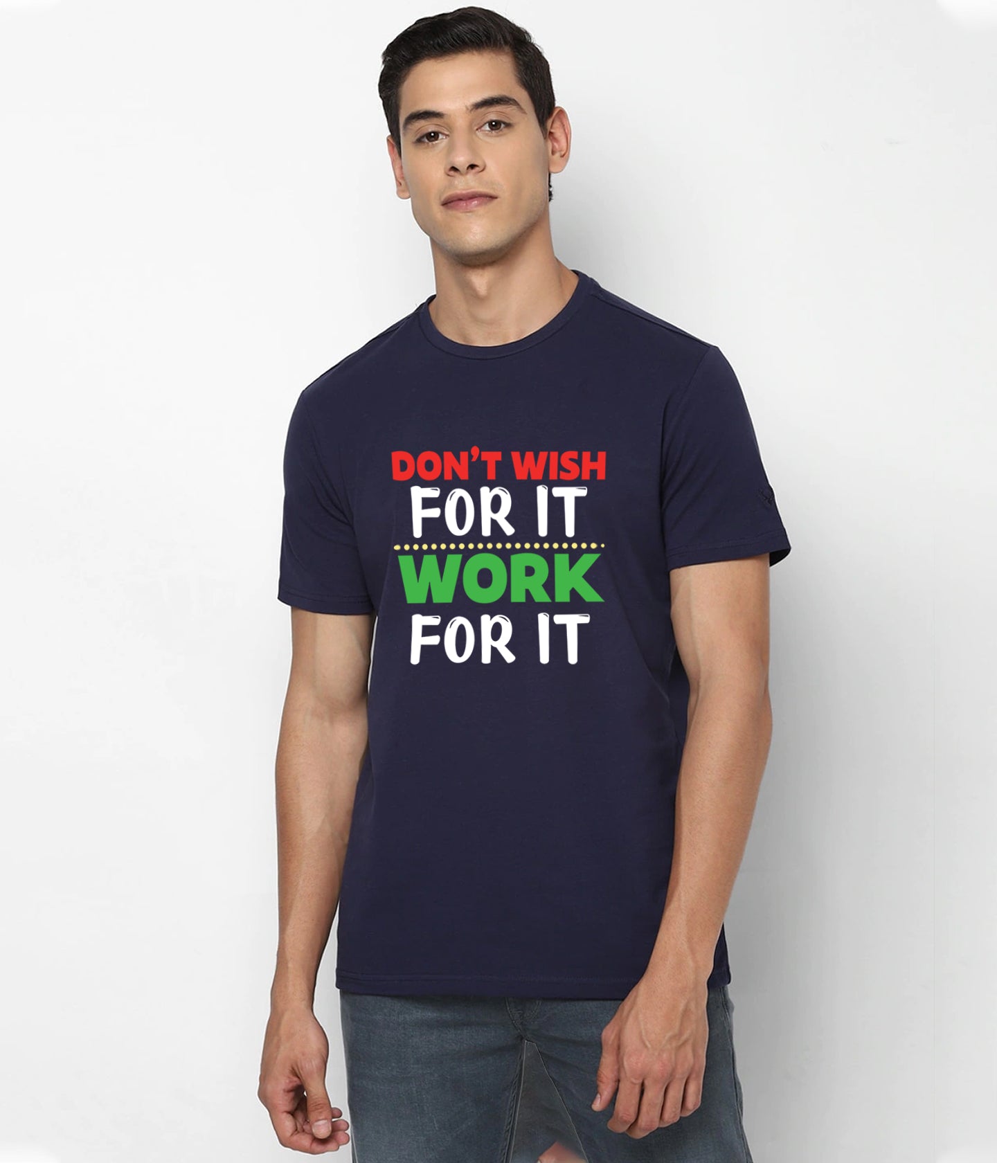 Semantic Graphic Cotton T-shirt - Dont Wish For It - Semantic