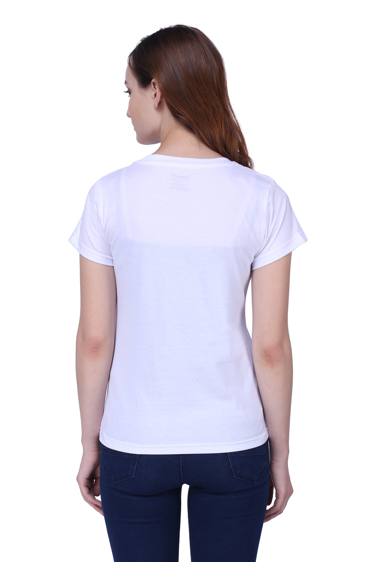Semantic Women's Half Sleeve Cotton T-shirt - Solid (Regular Fit) - Semantic