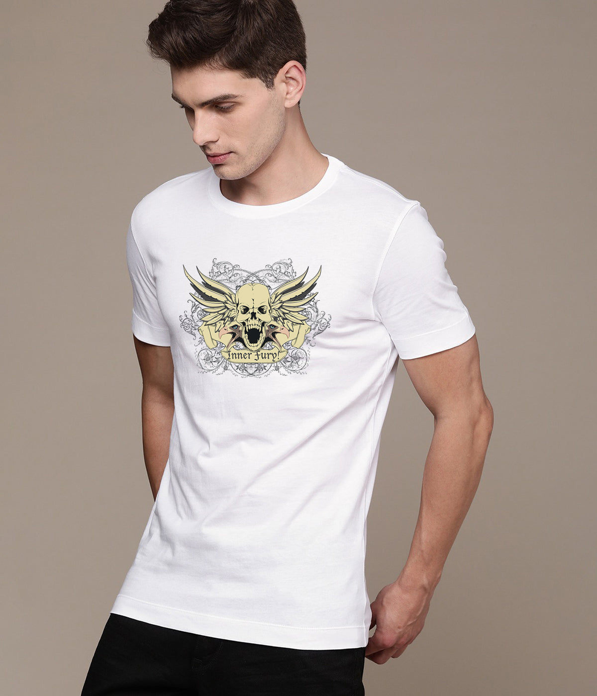 Semantic Graphic Cotton T-shirt - Inner Fury