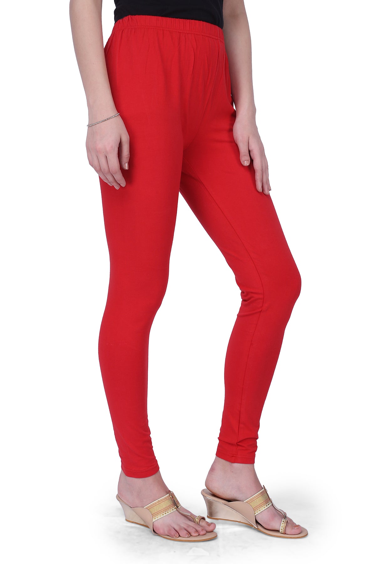 Casual ladies women legi (maroon and orange) Catalog Name:*Fashionable  Trendy Women Leggings* Fabric: Cotton Pattern: Solid Net Quantity (N): 2  Sizes