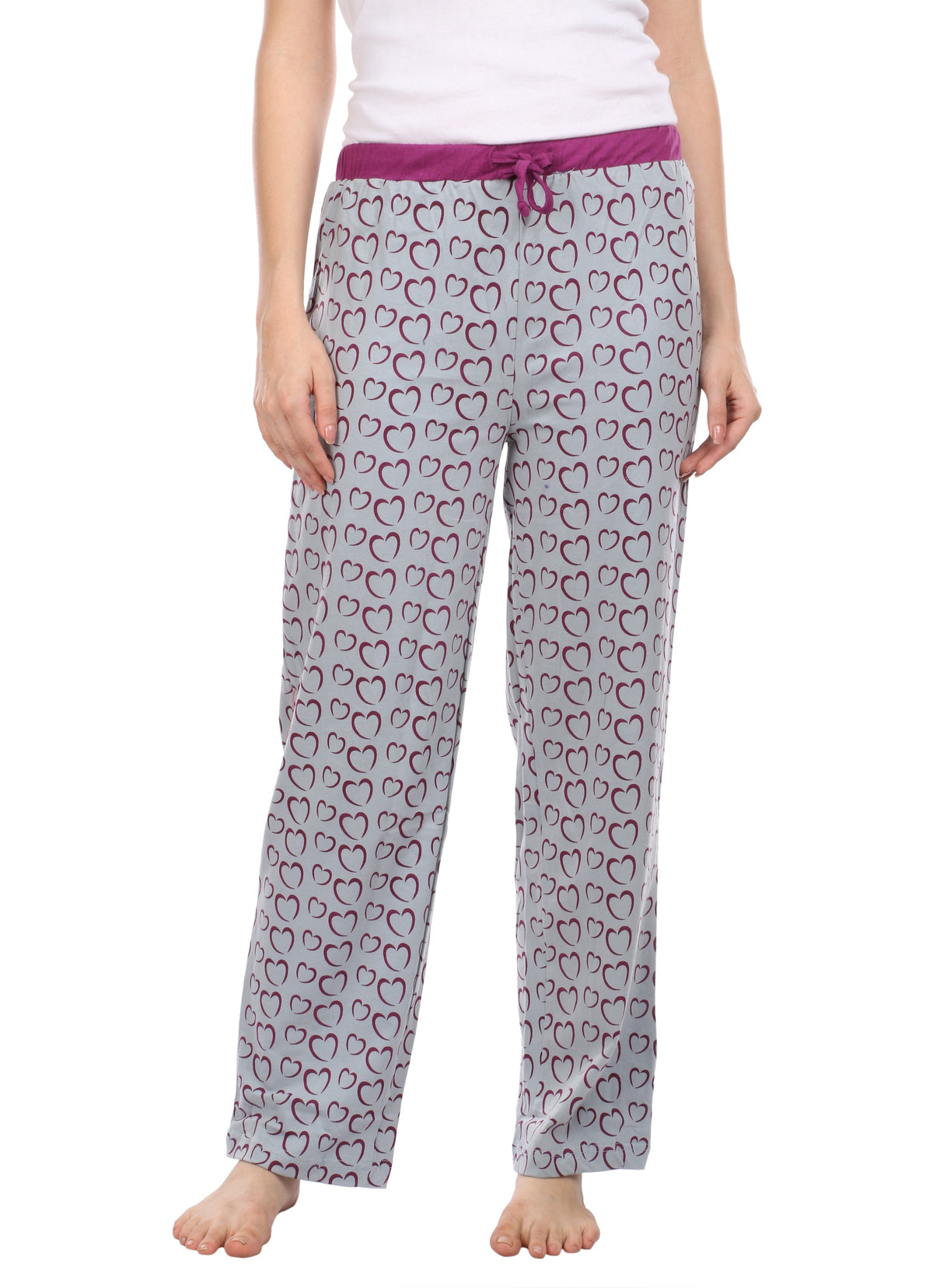Semantic Women&#39;s Cotton Pyjama - Heart Print