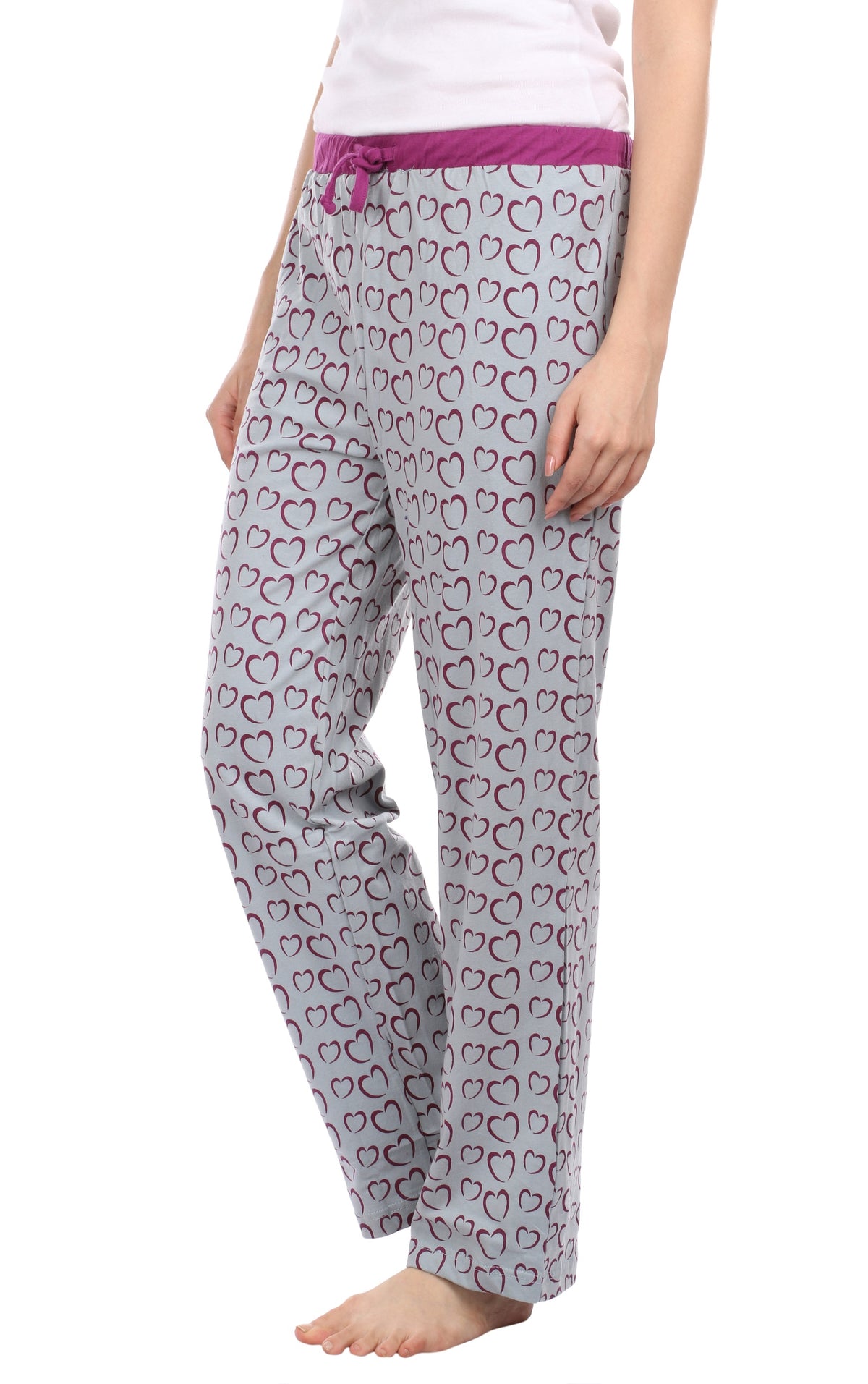 Semantic Women&#39;s Cotton Pyjama - Heart Print