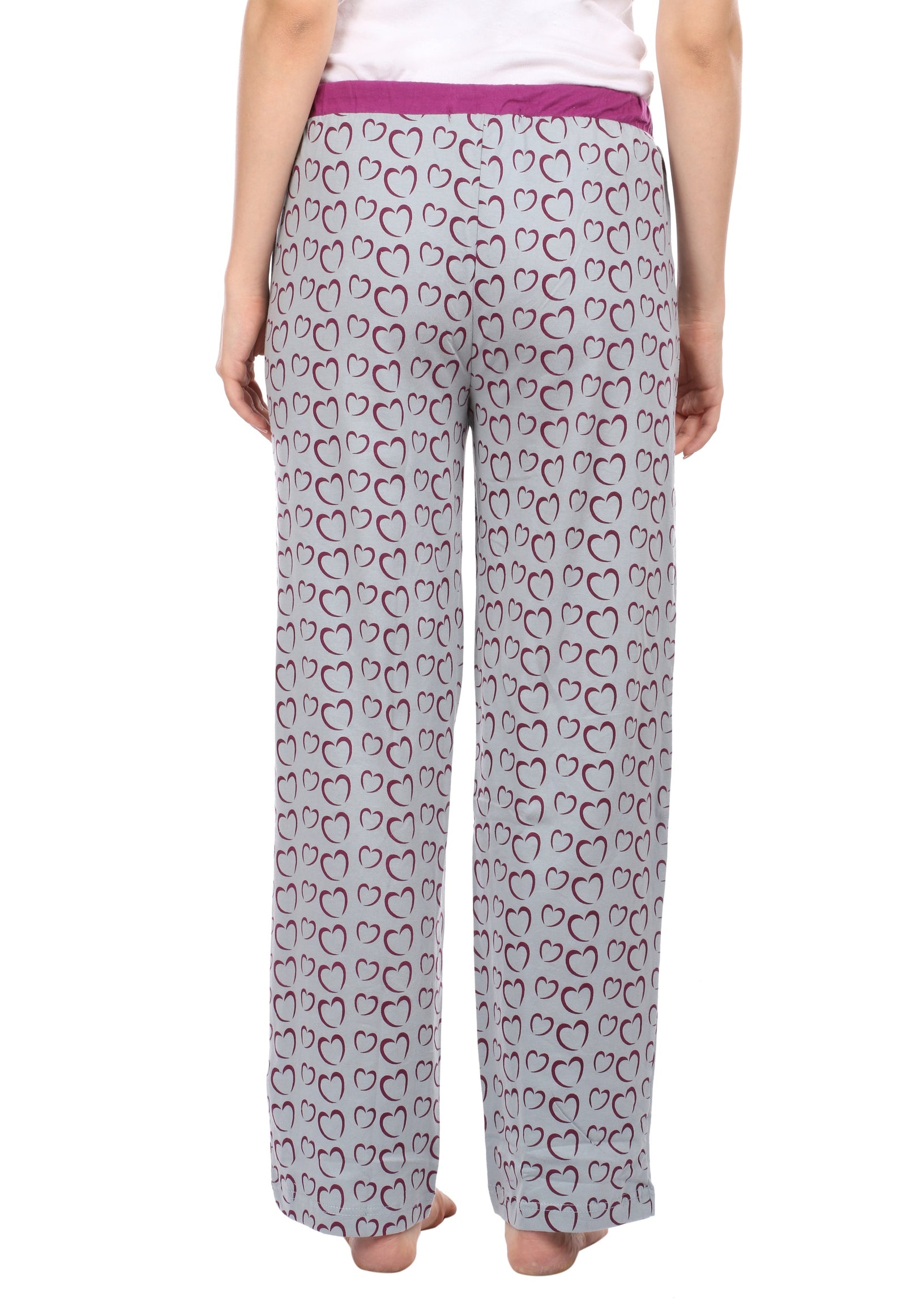Semantic Women's Cotton Pyjama - Heart Print - Semantic