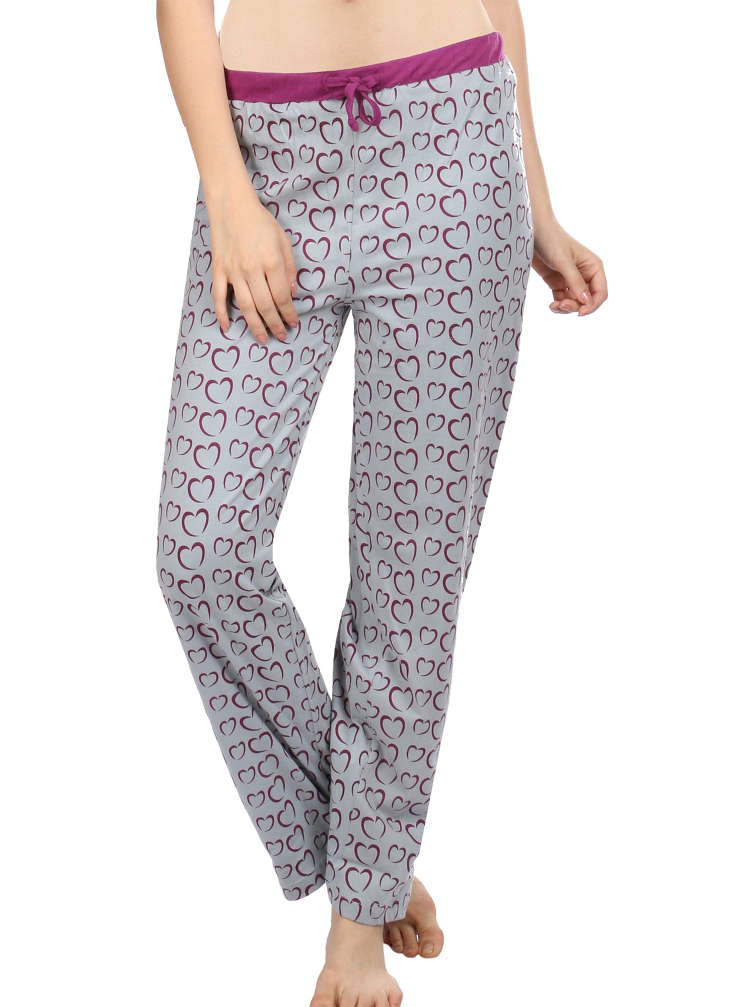 Semantic Women's Cotton Pyjama - Heart Print - Semantic Store