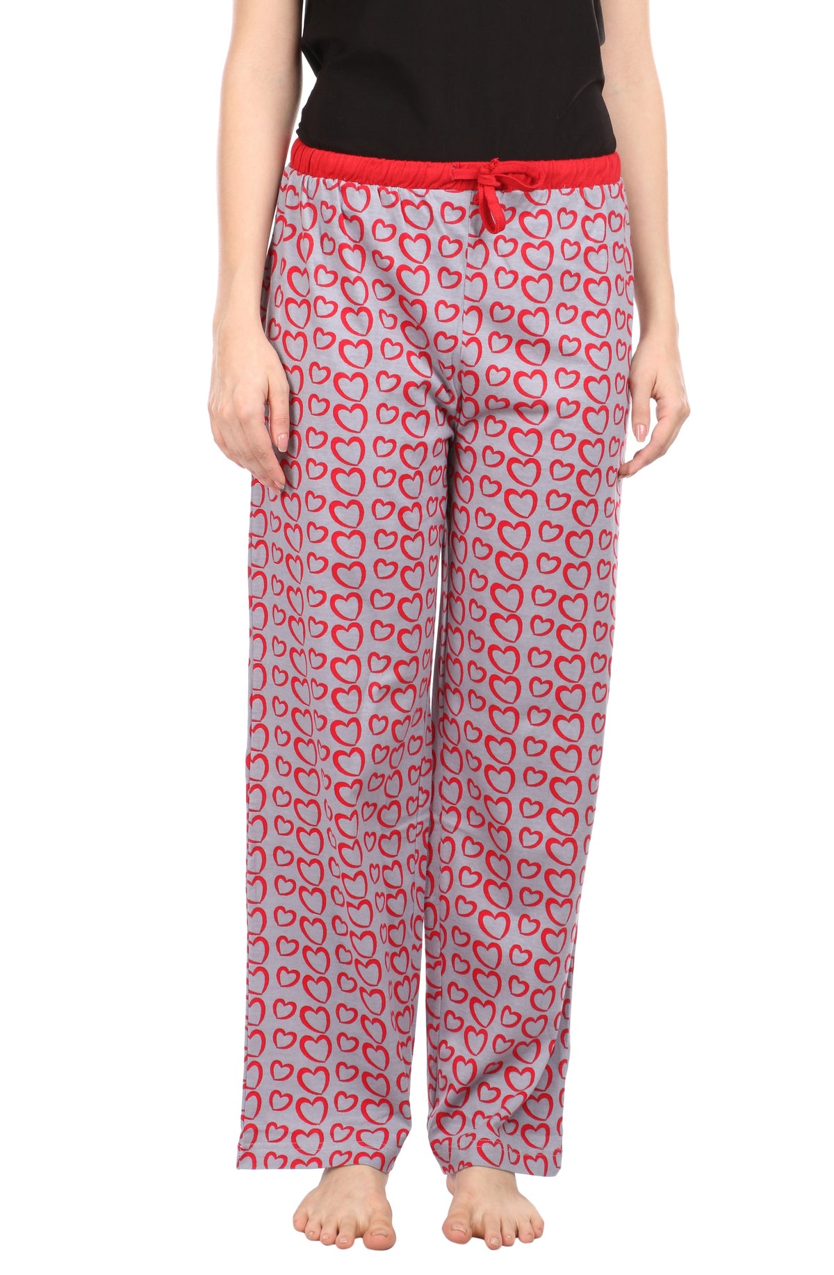 Semantic Women&#39;s Cotton Pyjama - Heart Print