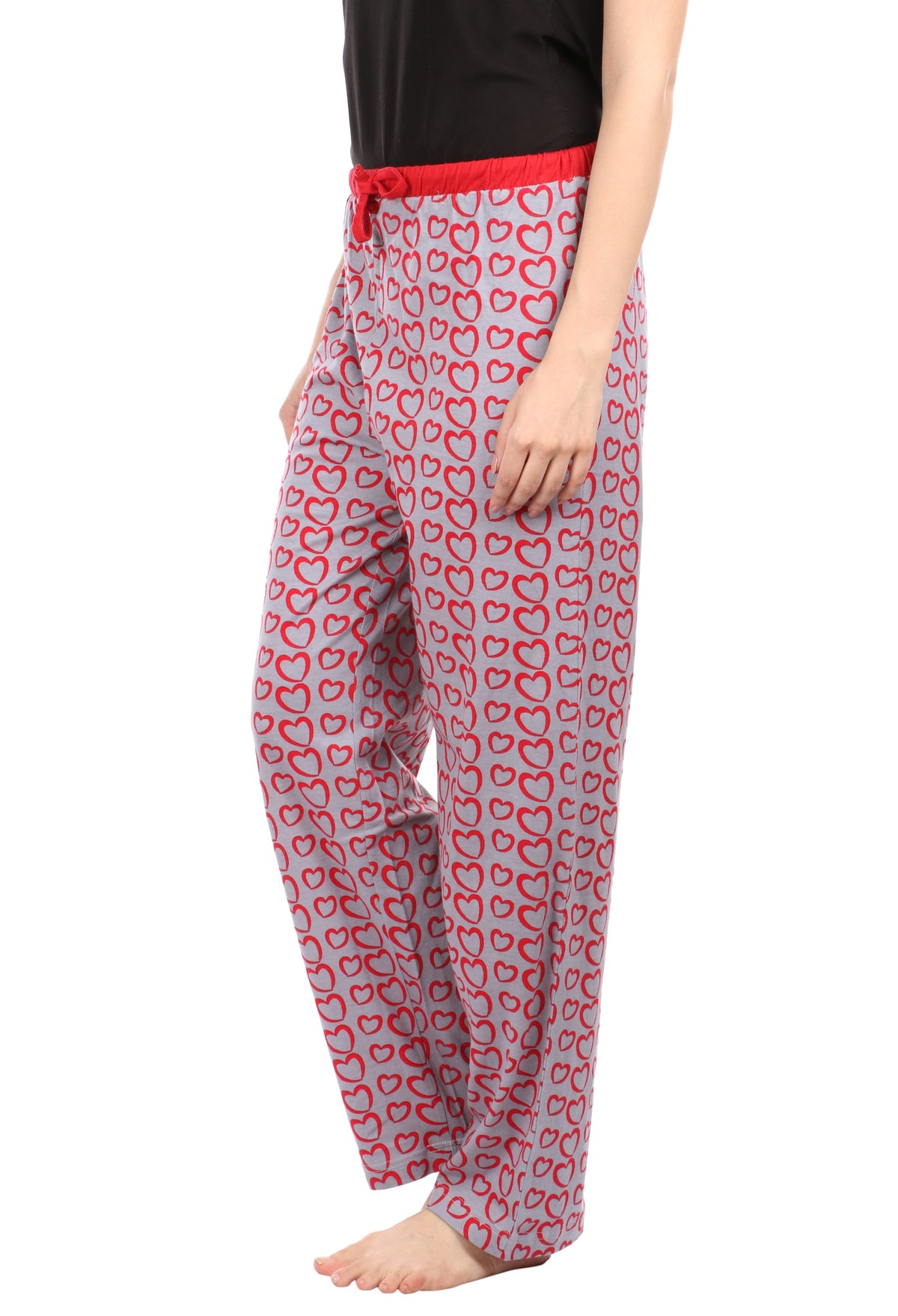Semantic Women&#39;s Cotton Pyjama - Heart Print