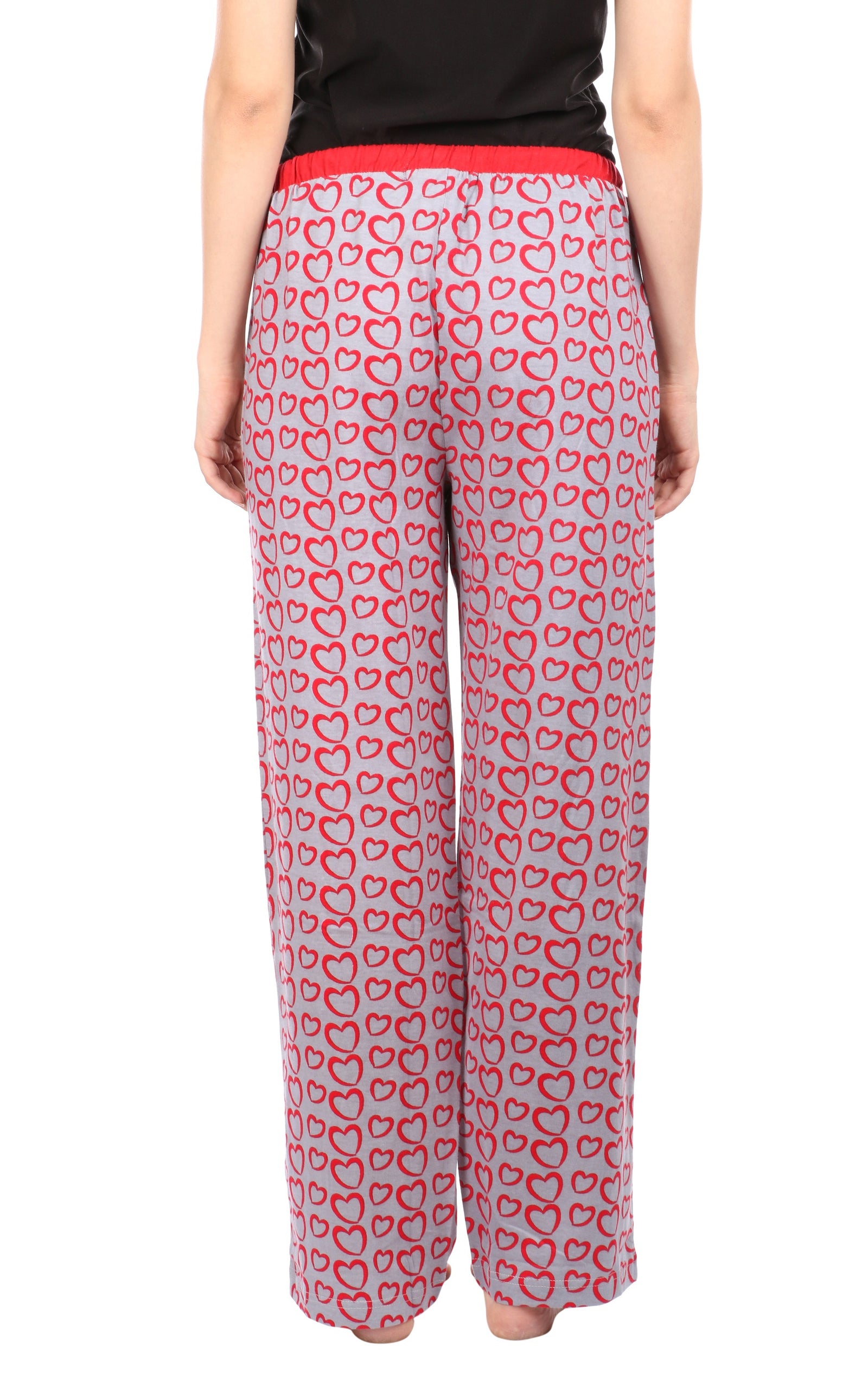 Semantic Women's Cotton Pyjama - Heart Print - Semantic