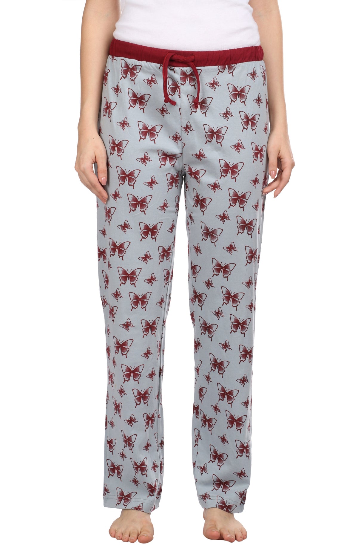 Semantic Women&#39;s Cotton Pyjama - Butterfly Print