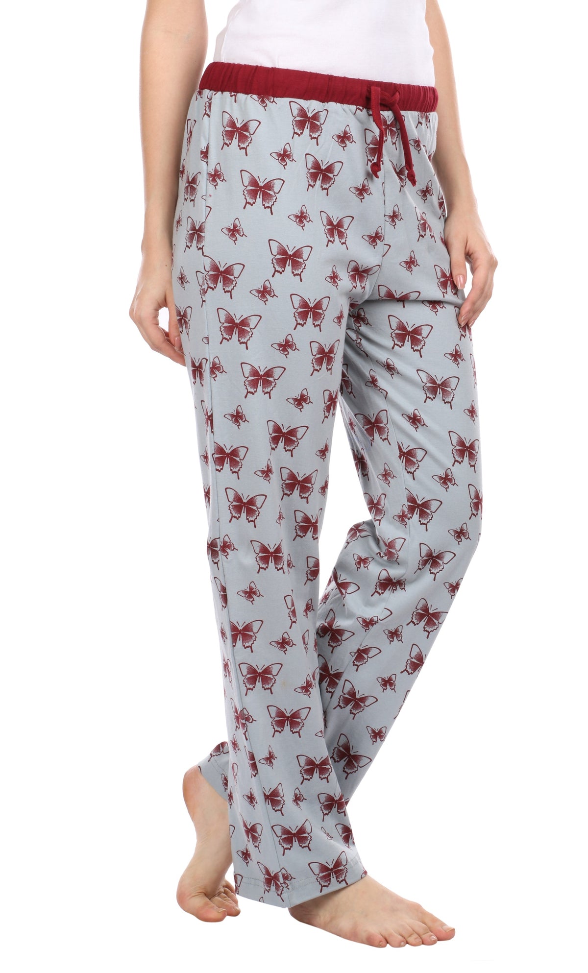 Semantic Women&#39;s Cotton Pyjama - Butterfly Print