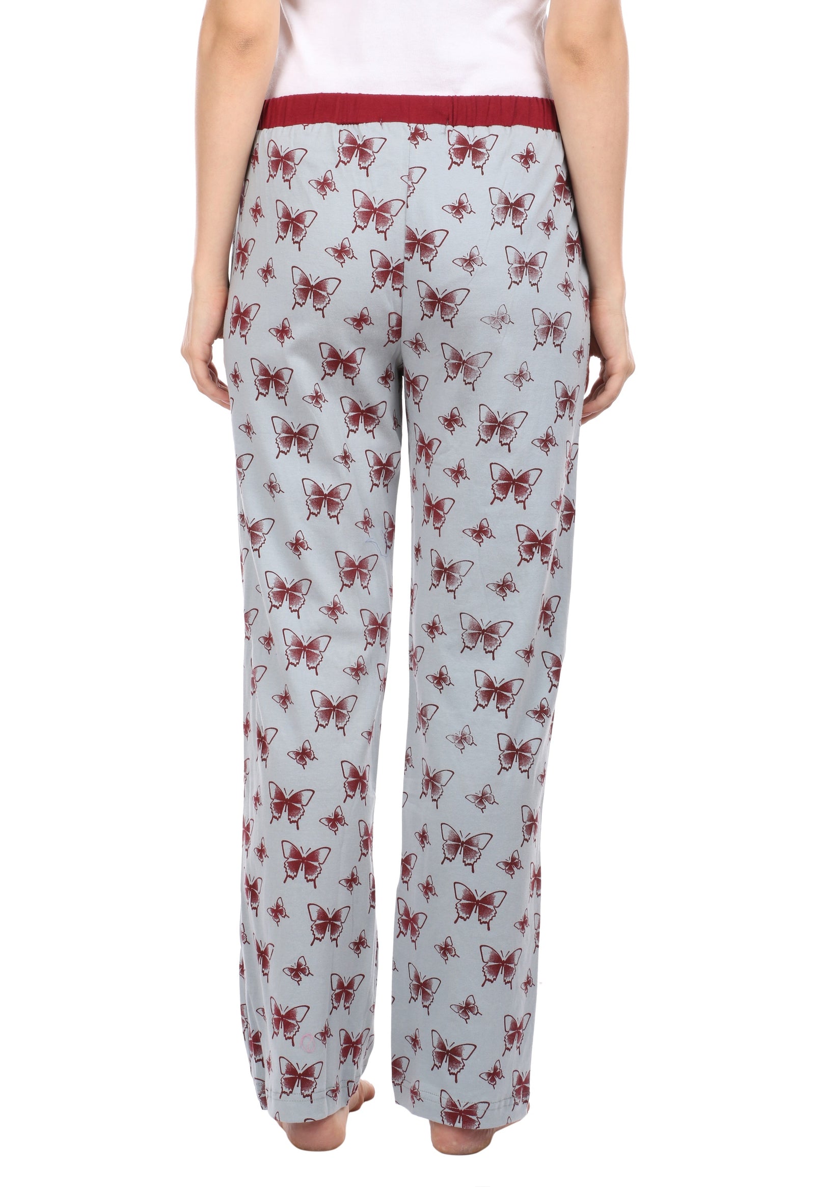Semantic Women's Cotton Pyjama - Butterfly Print - Semantic