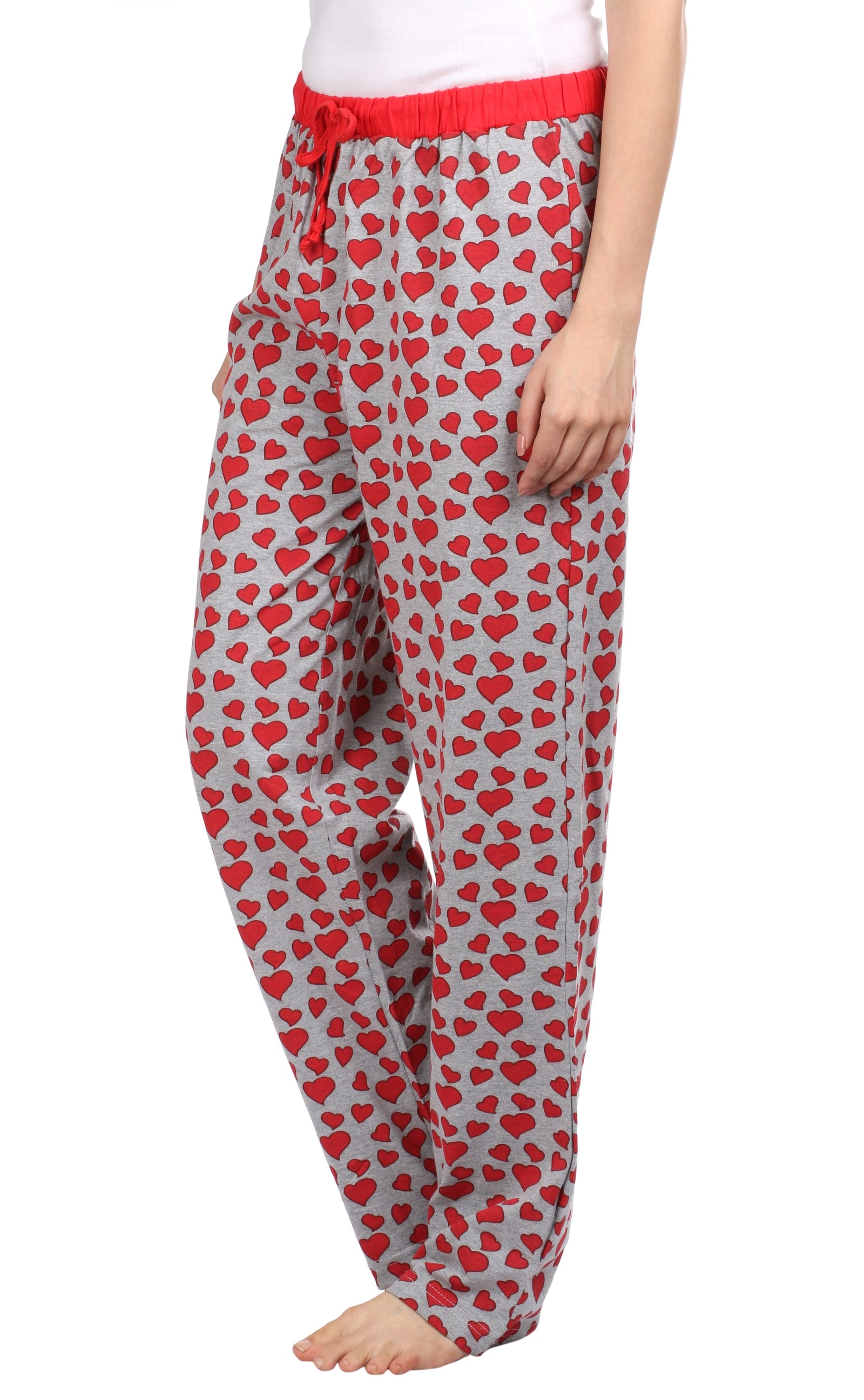 Semantic Women's Cotton Heart Printed Pyjama - Semantic