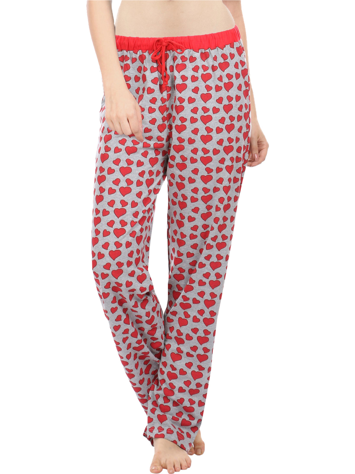 Semantic Women's Cotton Heart Printed Pyjama - Semantic Store
