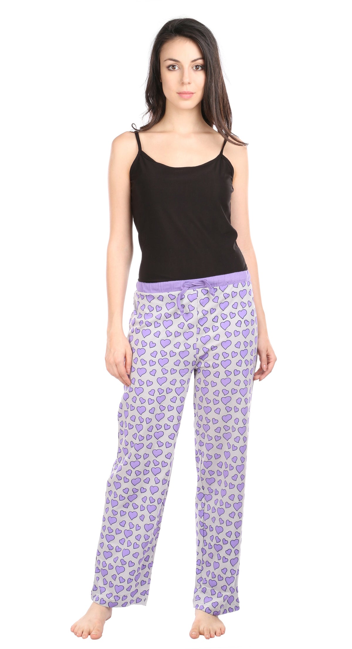 Semantic Women&#39;s Cotton Heart Printed Pyjama