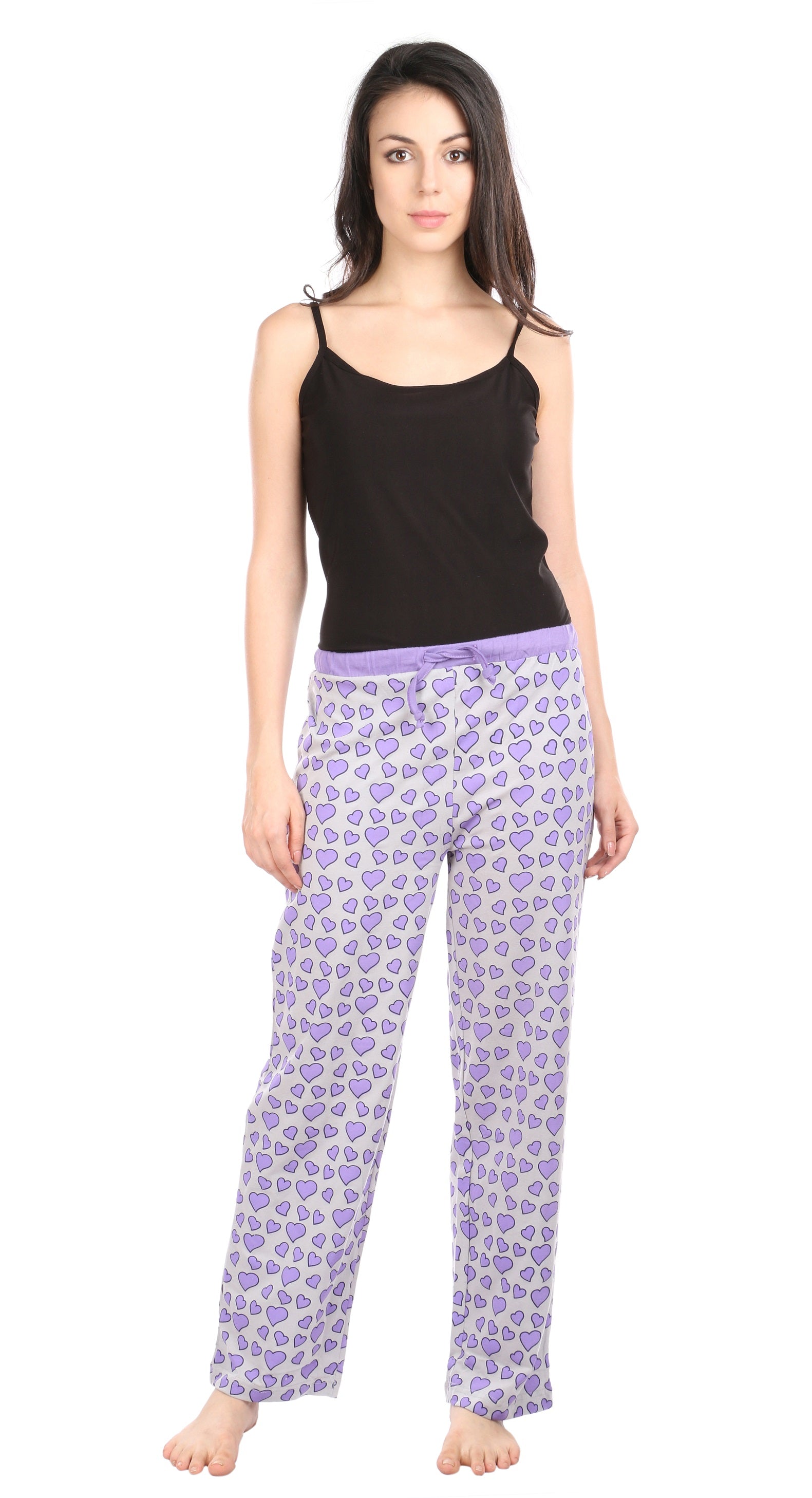 Semantic Women's Cotton Heart Printed Pyjama - Semantic