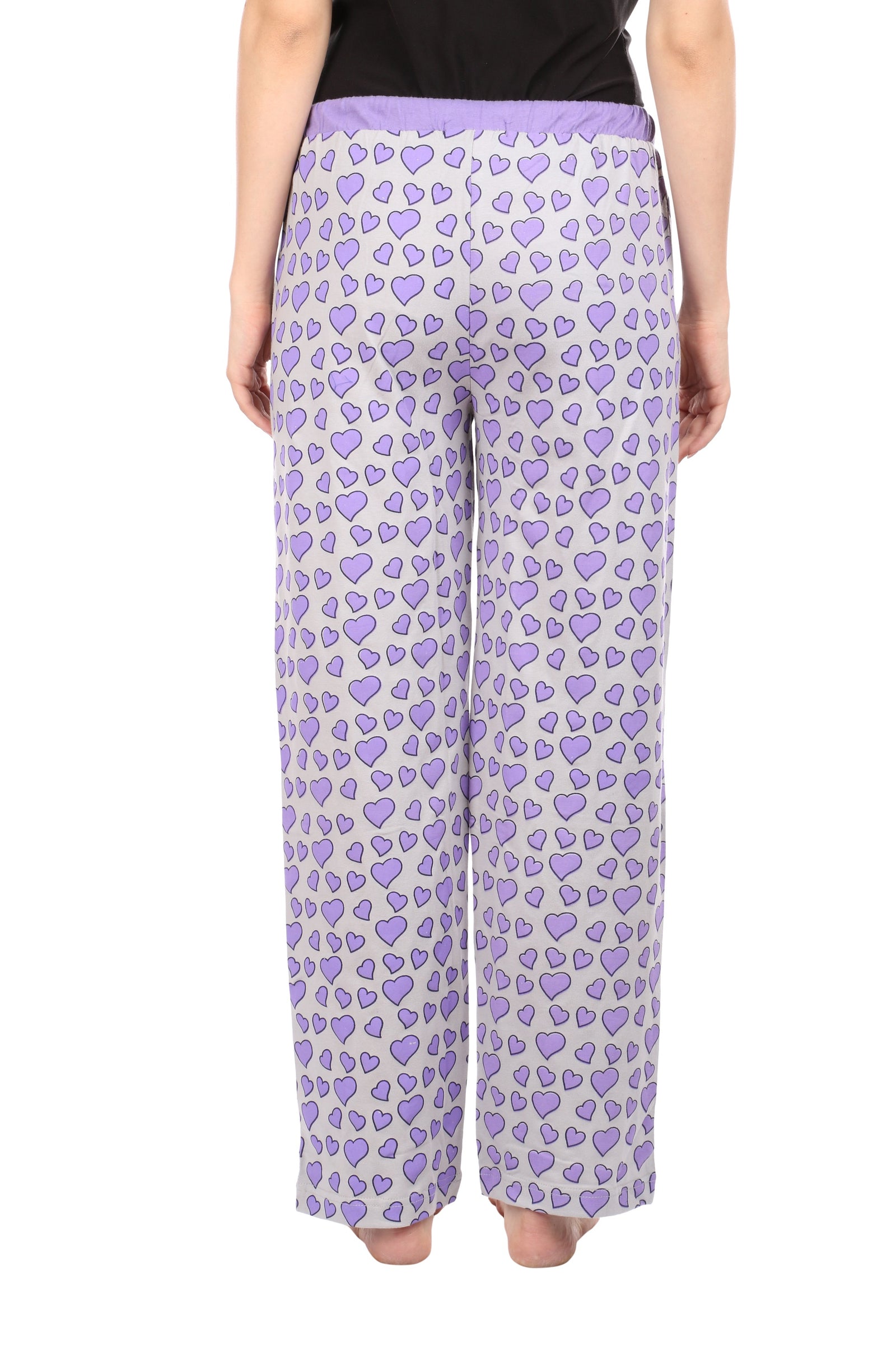 Semantic Women's Cotton Heart Printed Pyjama - Semantic