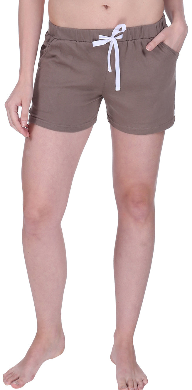 Semantic Solid Cotton Shorts - (Available in Colors)