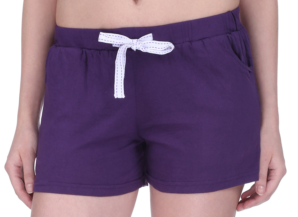 Semantic Solid Cotton Shorts - Semantic Store