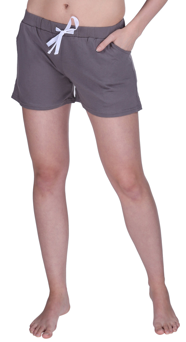Semantic Solid Cotton Shorts - (Available in Colors)