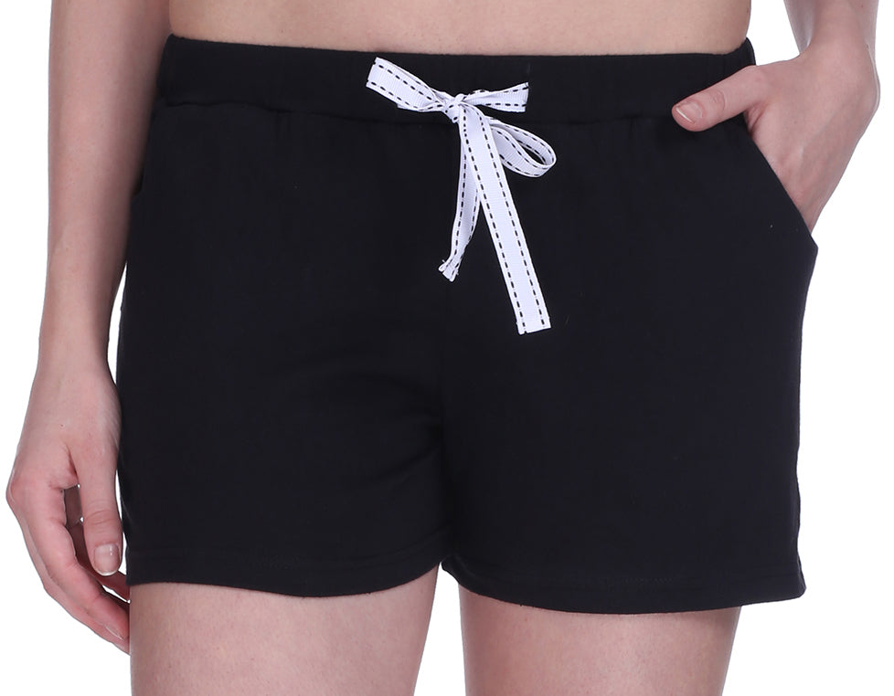 Semantic Solid Cotton Shorts - Semantic Store