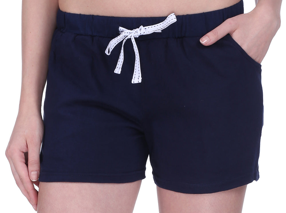 Semantic Solid Cotton Shorts - Semantic Store