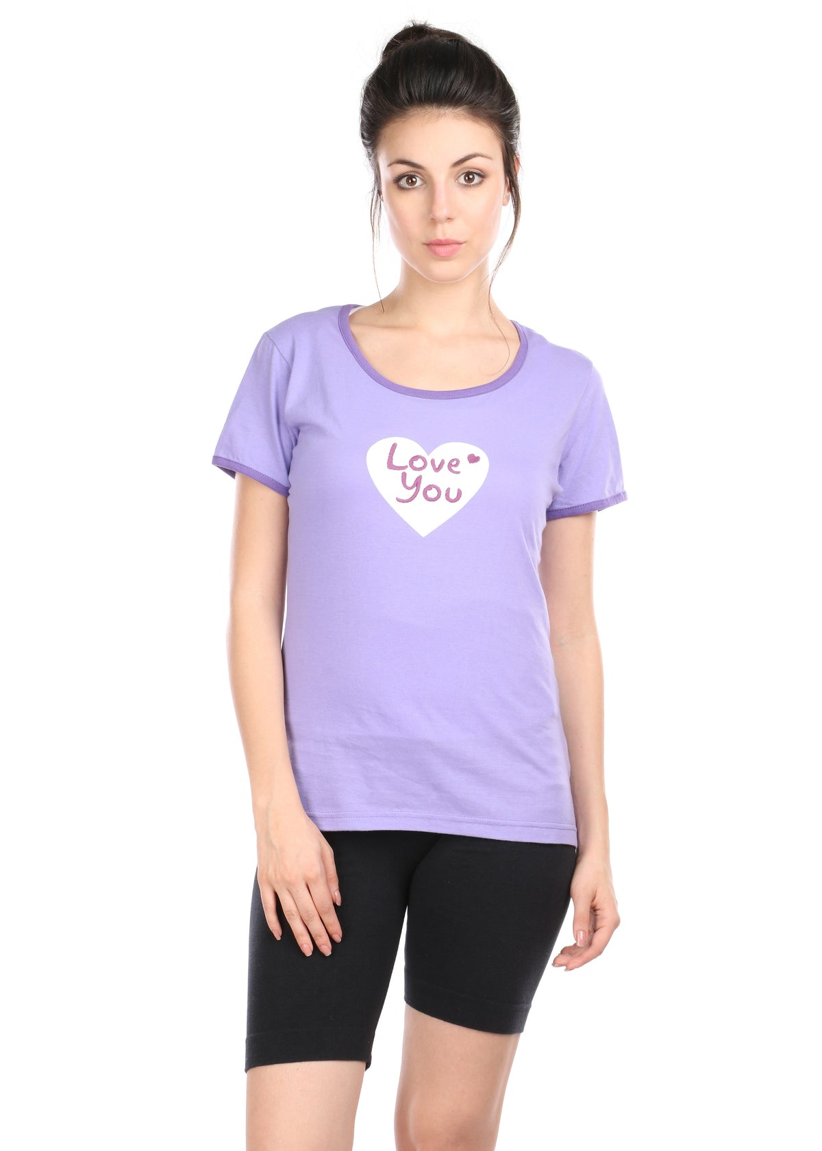 Semantic Women&#39;s Cotton T-Shirt - Heart Print - Semantic Store