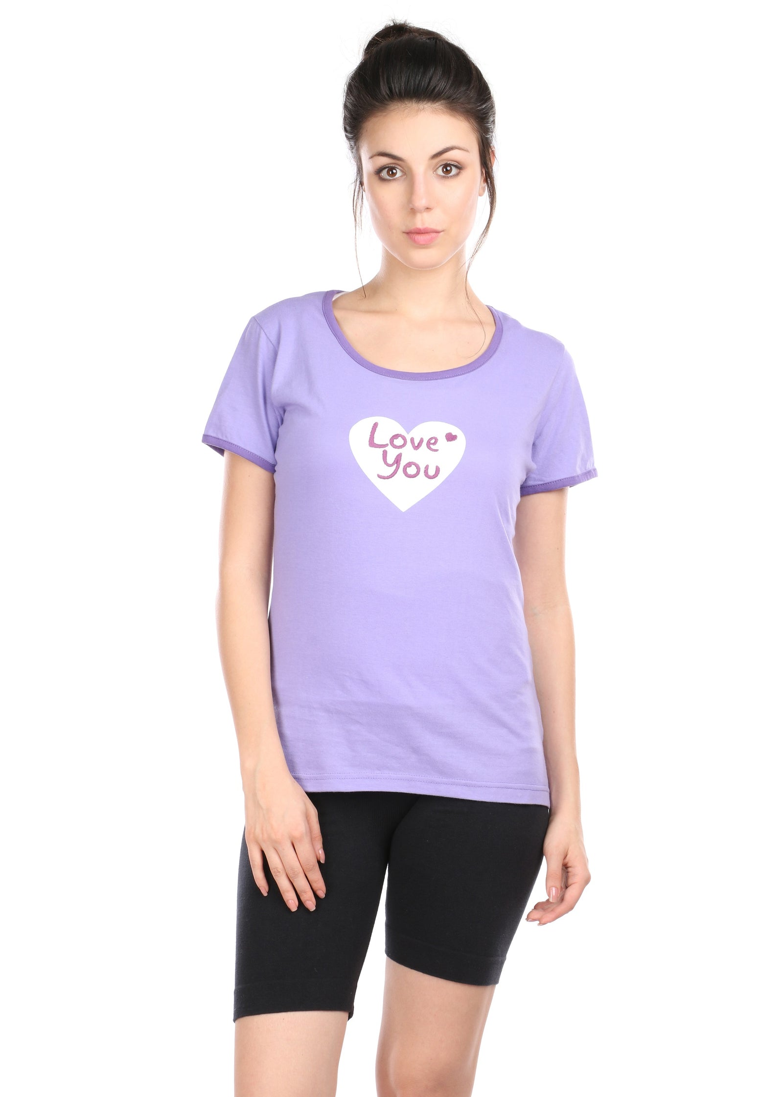 Semantic Women's Cotton T-Shirt - Heart Print - Semantic Store