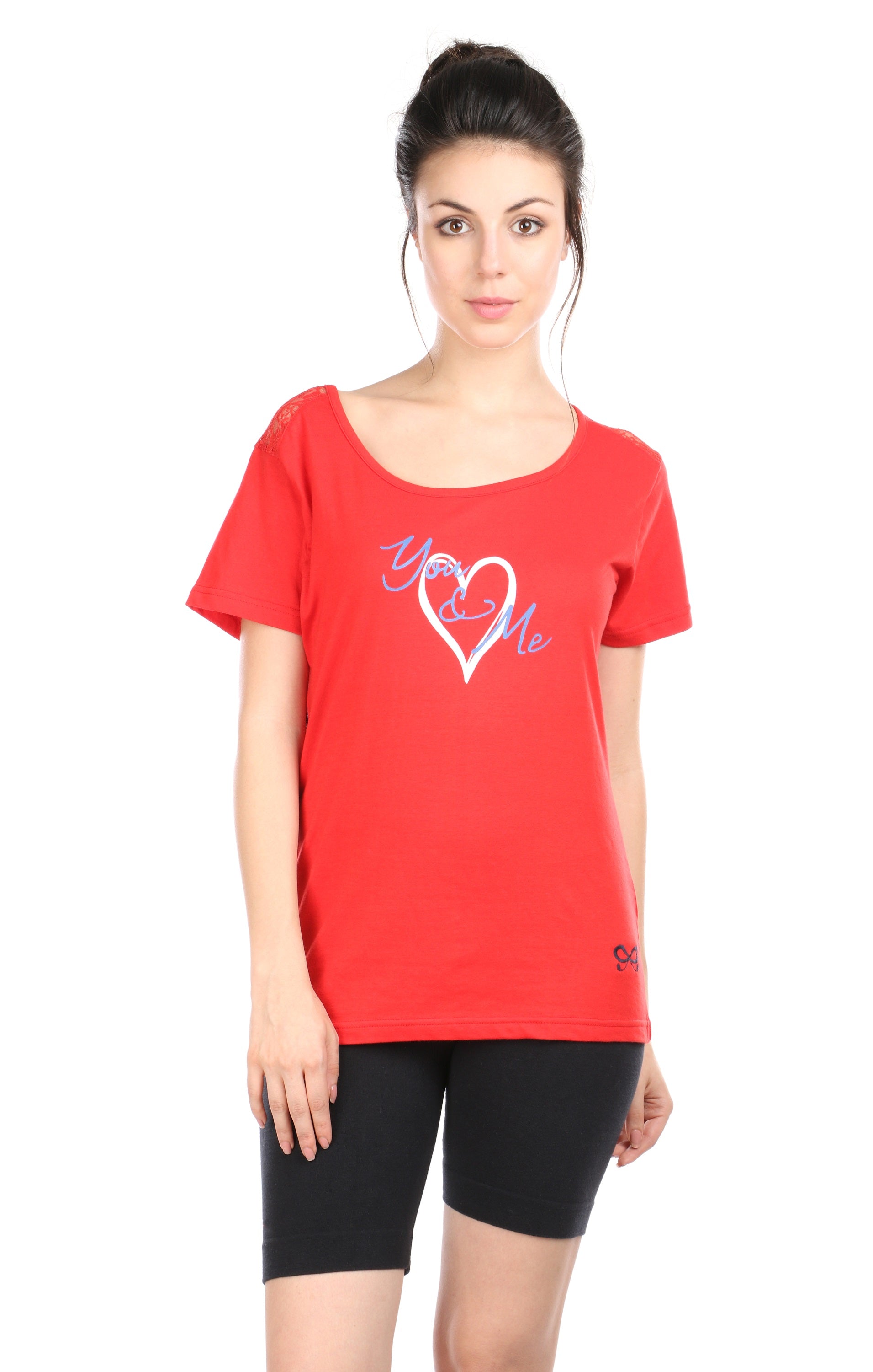 Semantic Women's Cotton T-Shirt - Love You Me Print - Semantic Store