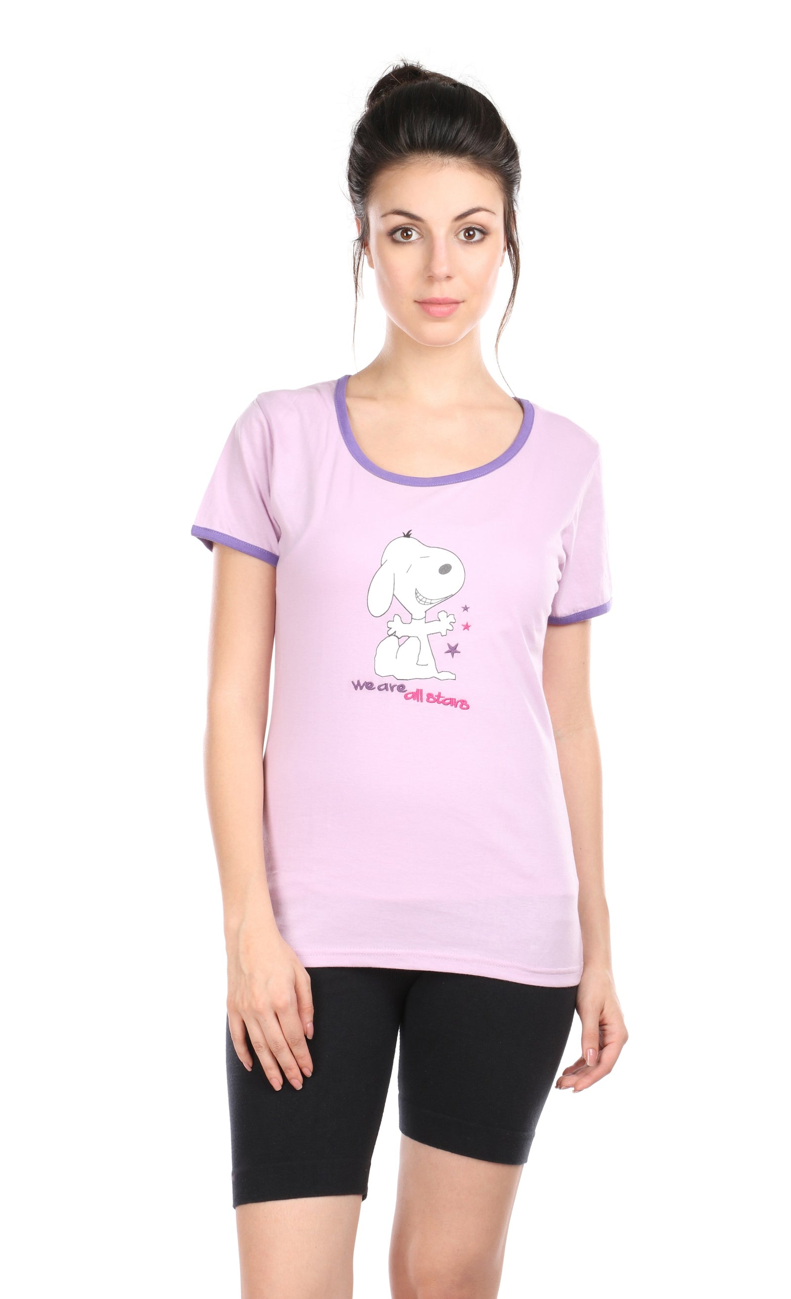 Semantic Women's Cotton T-Shirt - Star Print - Semantic Store