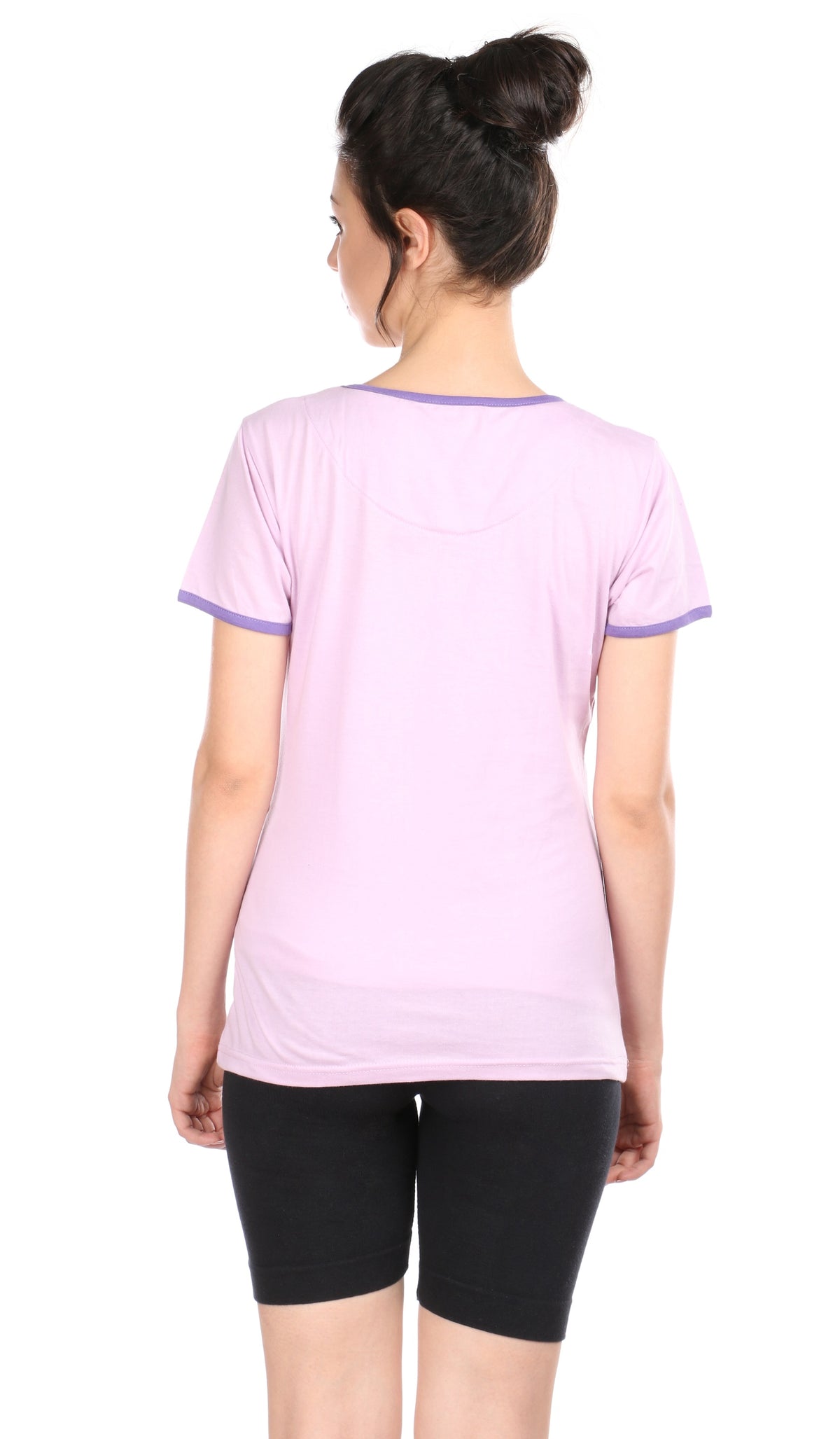 Semantic Women&#39;s Cotton T-Shirt - Star Print (Slim Fit)