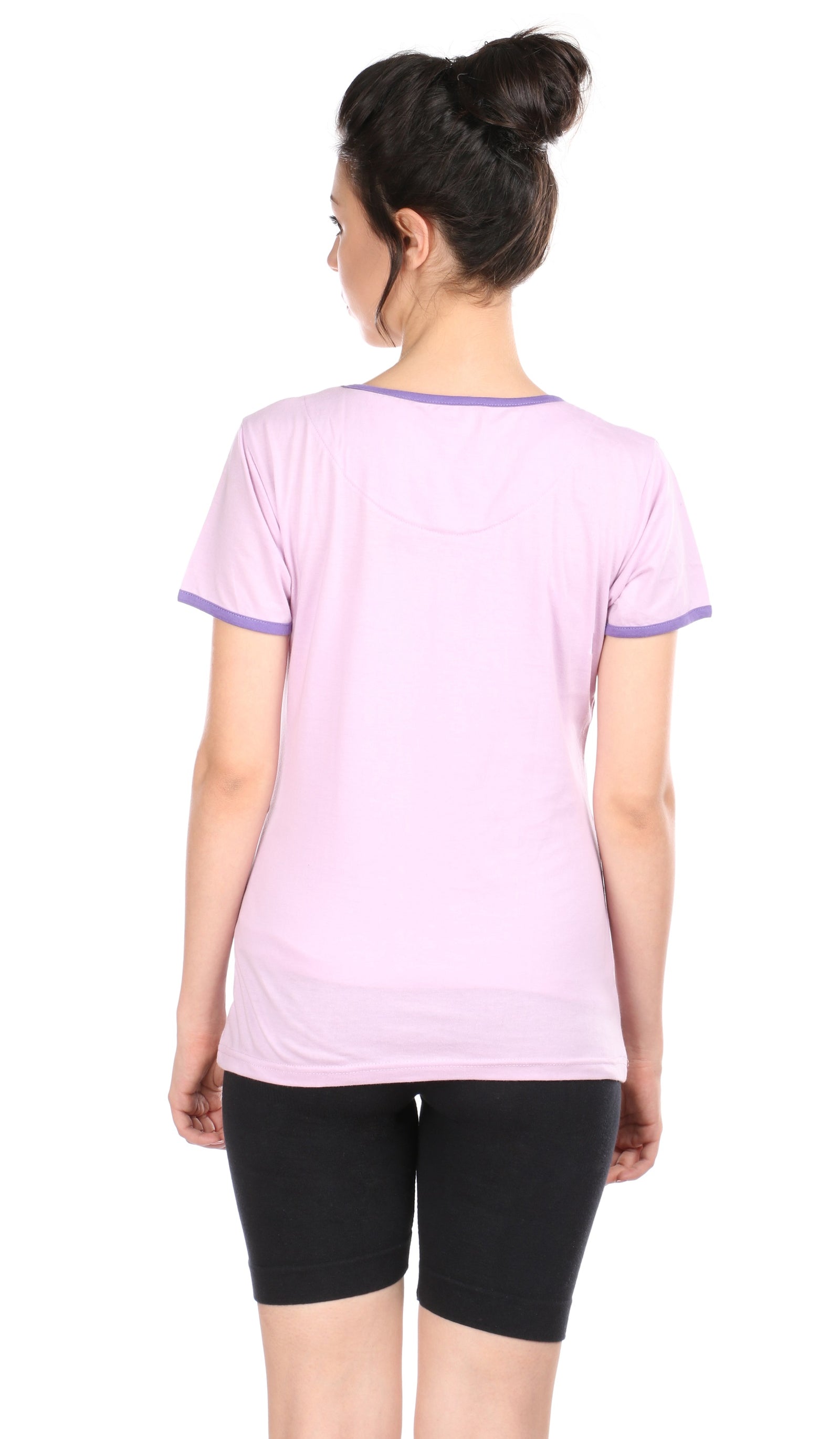 Semantic Women's Cotton T-Shirt - Star Print (Slim Fit) - Semantic