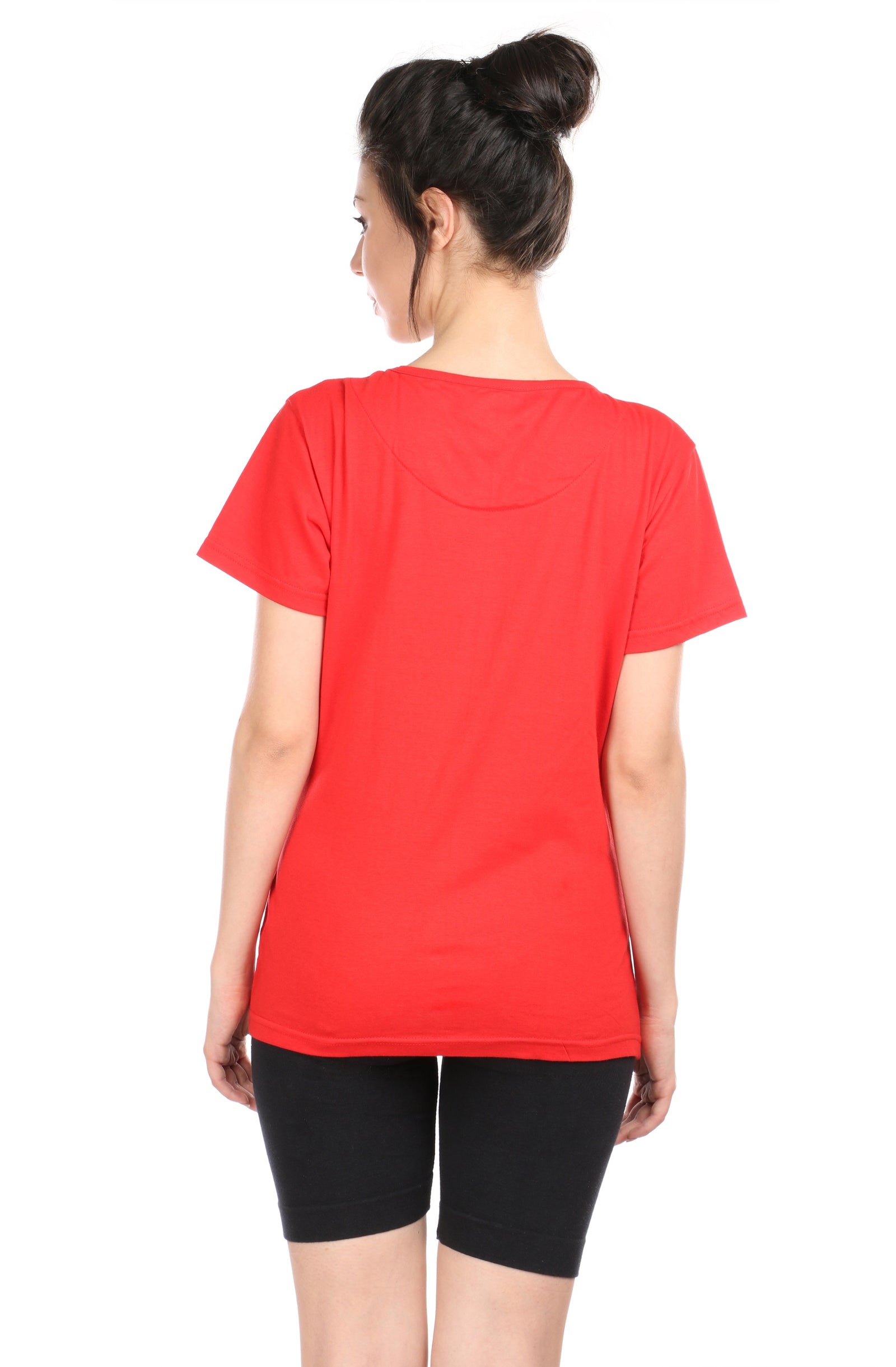 Semantic Women's Cotton T-Shirt - Star Print (Slim Fit) - Semantic