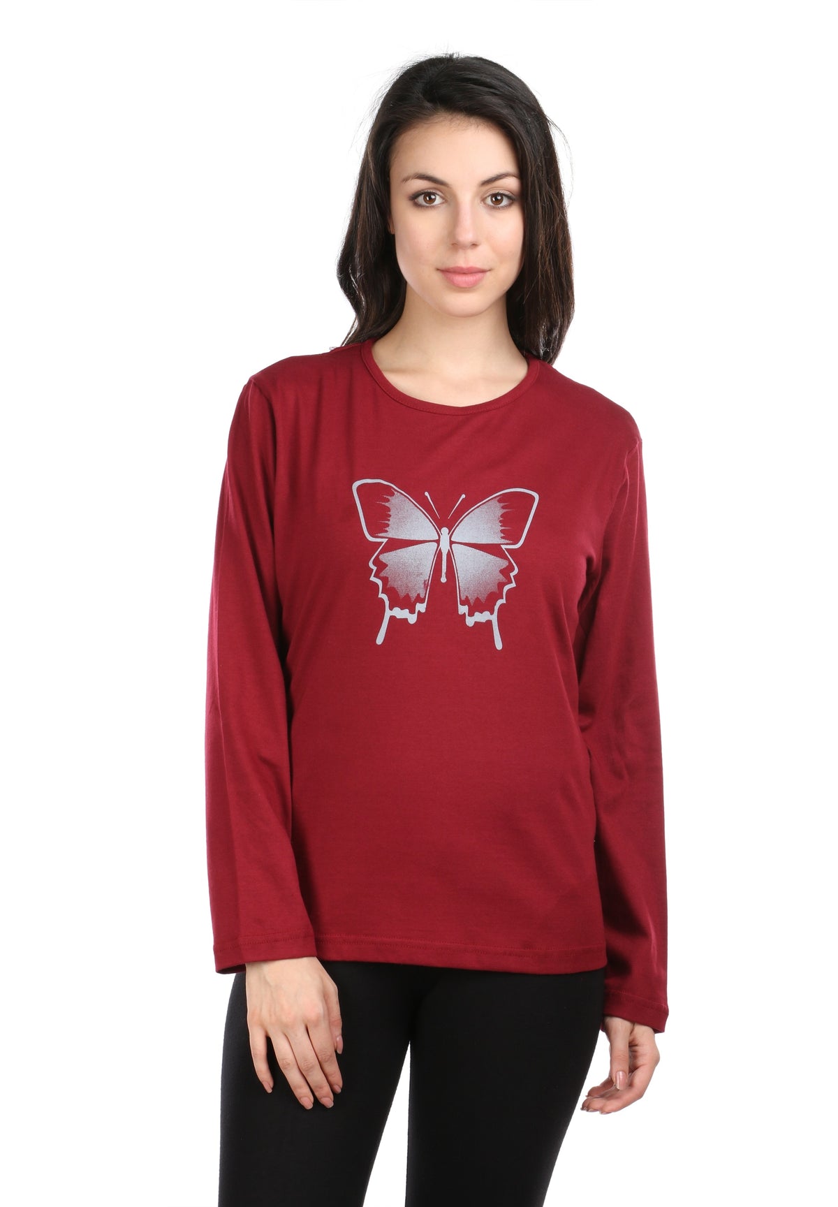 Semantic Women&#39;s Cotton T-Shirt - Butterfly Printed - Semantic Store