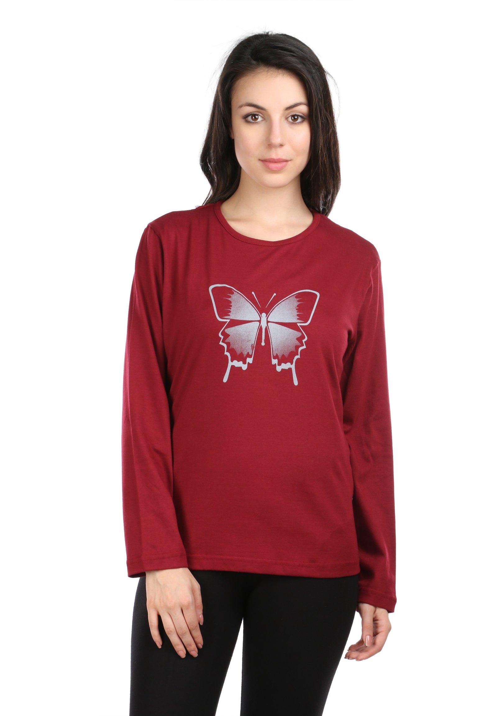 Semantic Women's Cotton T-Shirt - Butterfly Printed - Semantic Store