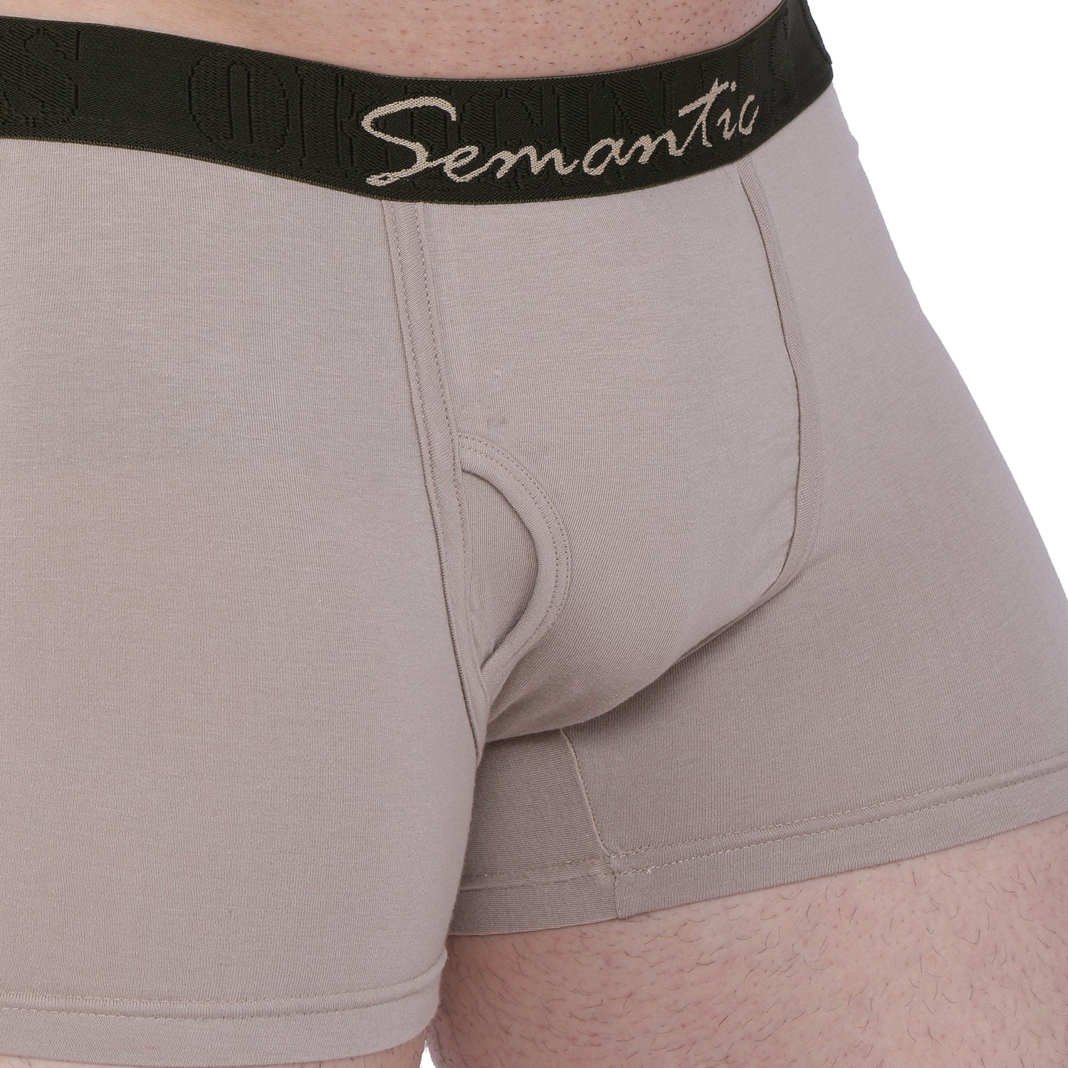 Semantic Cotton-Elastane Trunks with Fly - Solid (Available in Colors) - Semantic