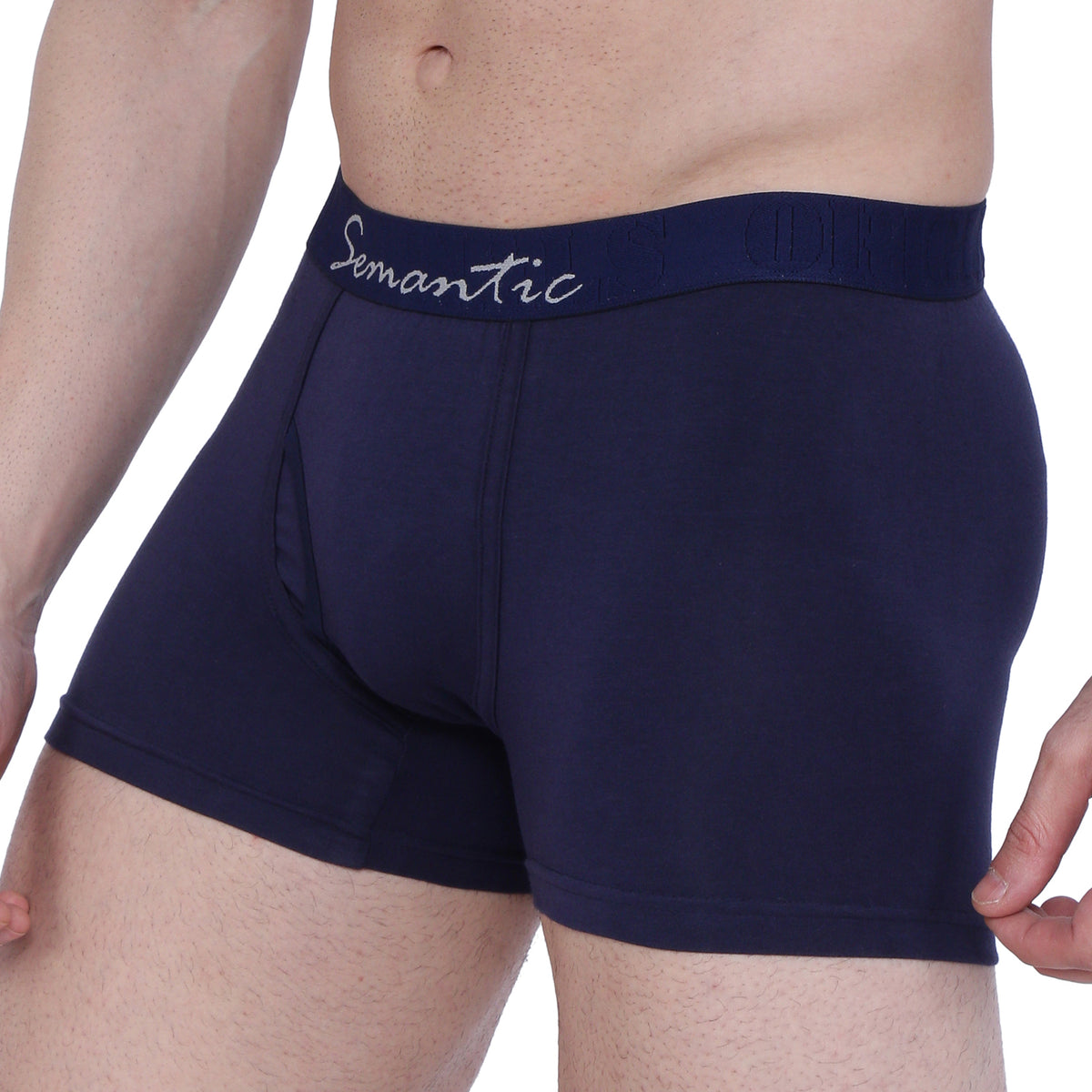 Semantic Cotton-Elastane Trunks with Fly - Solid (Available in Colors)