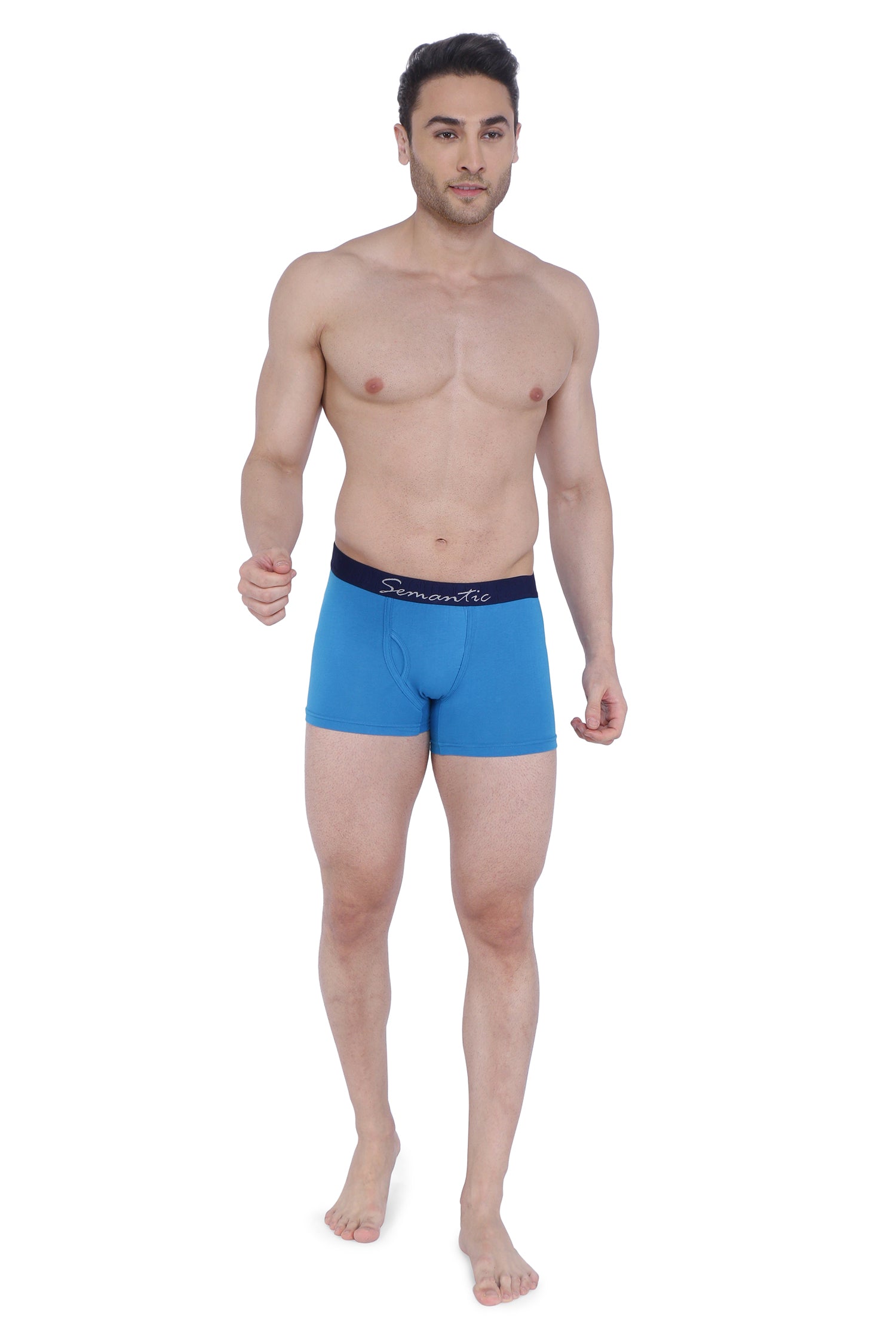 Semantic Cotton-Elastane Trunks with Fly - Solid (Available in Colors) - Semantic