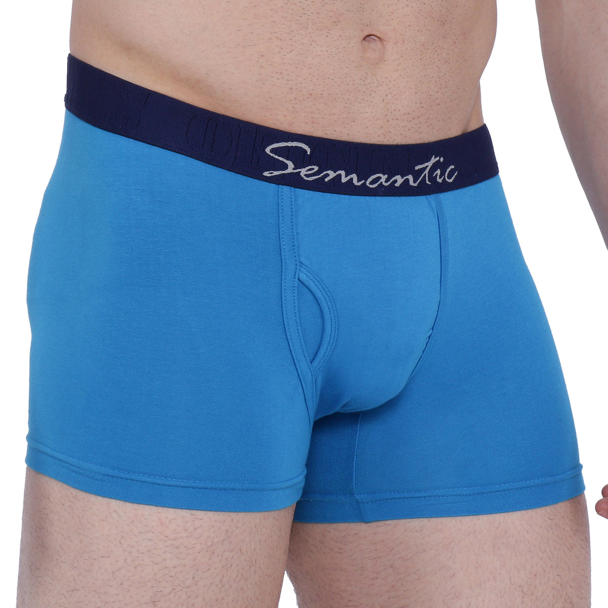 Semantic Cotton-Elastane Trunks with Fly - Solid (Available in Colors)