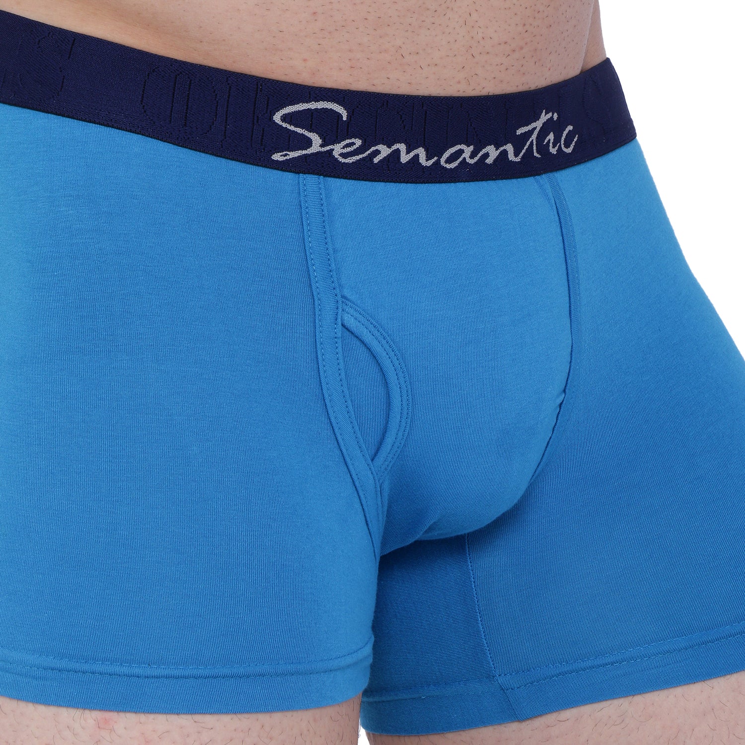Semantic Cotton-Elastane Trunks with Fly - Solid (Available in Colors) - Semantic