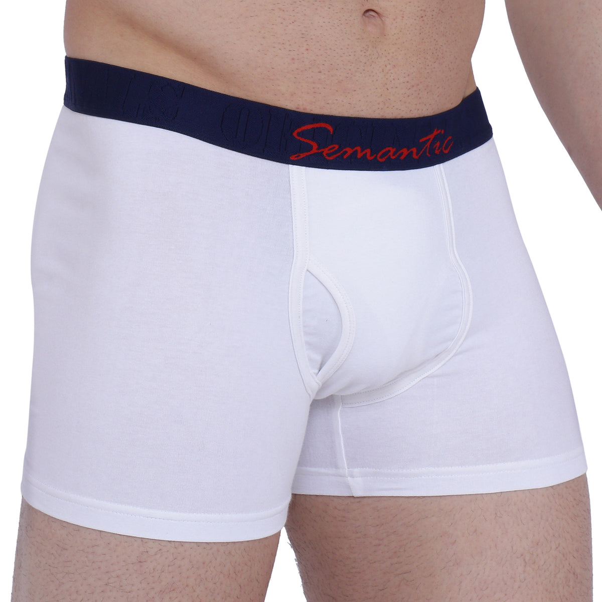 Semantic Cotton-Elastane Trunks with Fly - Solid (Available in Colors)