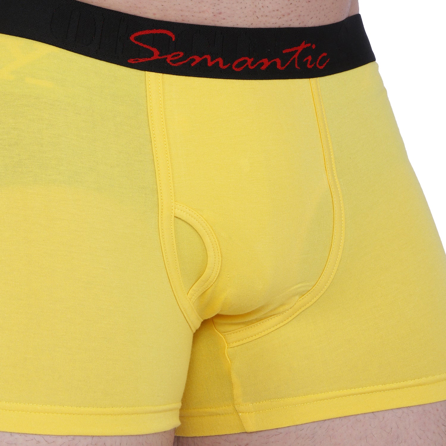 Semantic Cotton-Elastane Trunks with Fly - Solid (Available in Colors) - Semantic
