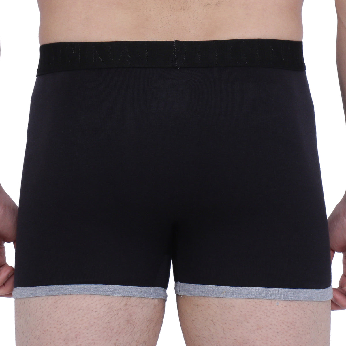 Semantic Cotton Designer Long Trunks (Boxer Briefs) with Fly - Solid