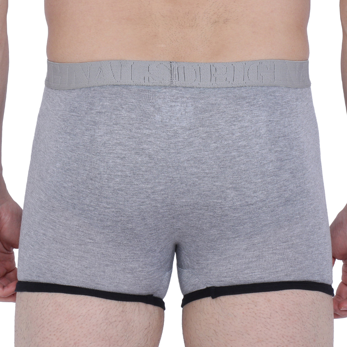 Semantic Cotton Designer Long Trunks (Boxer Briefs) with Fly - Solid