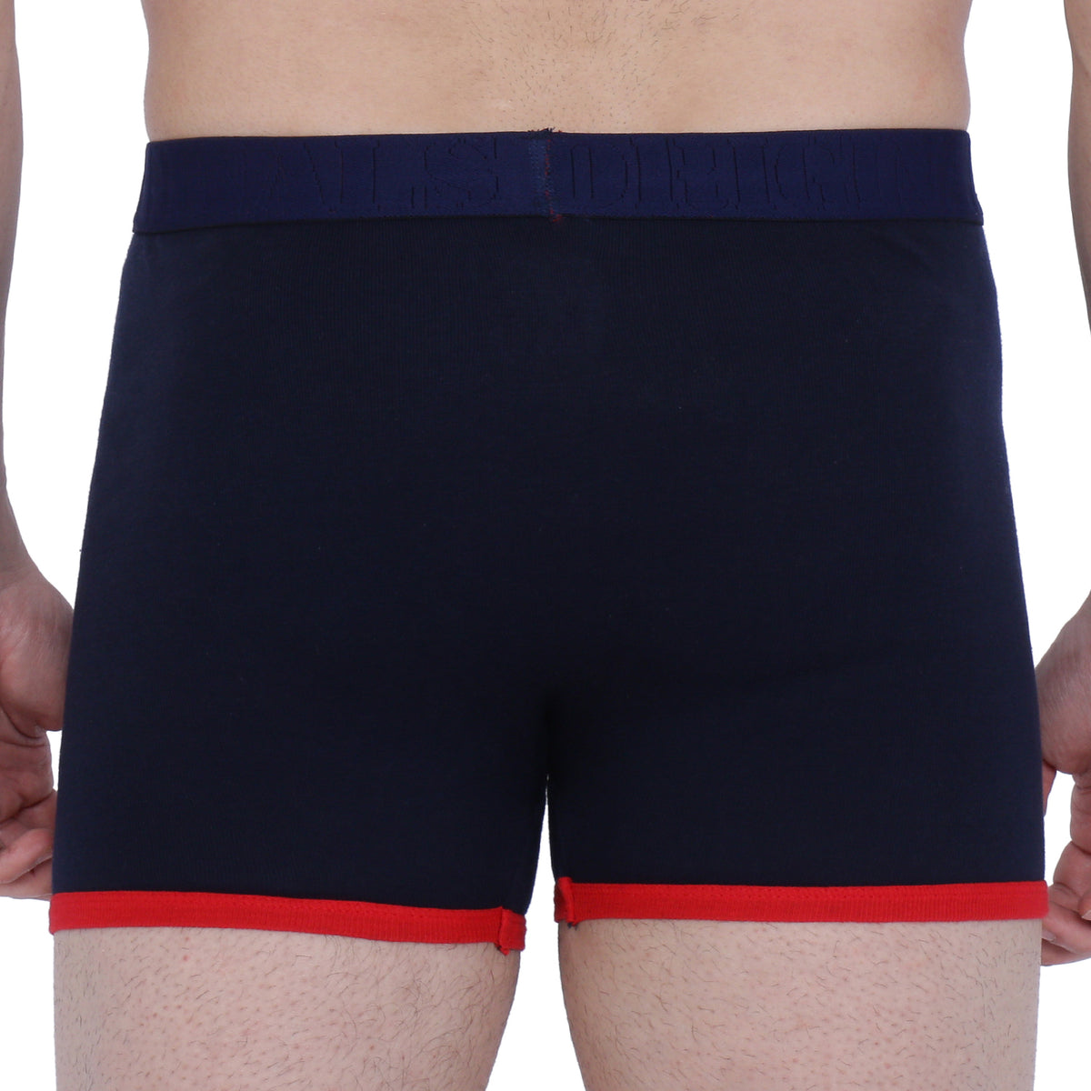 Semantic Cotton Designer Long Trunks (Boxer Briefs) with Fly - Solid