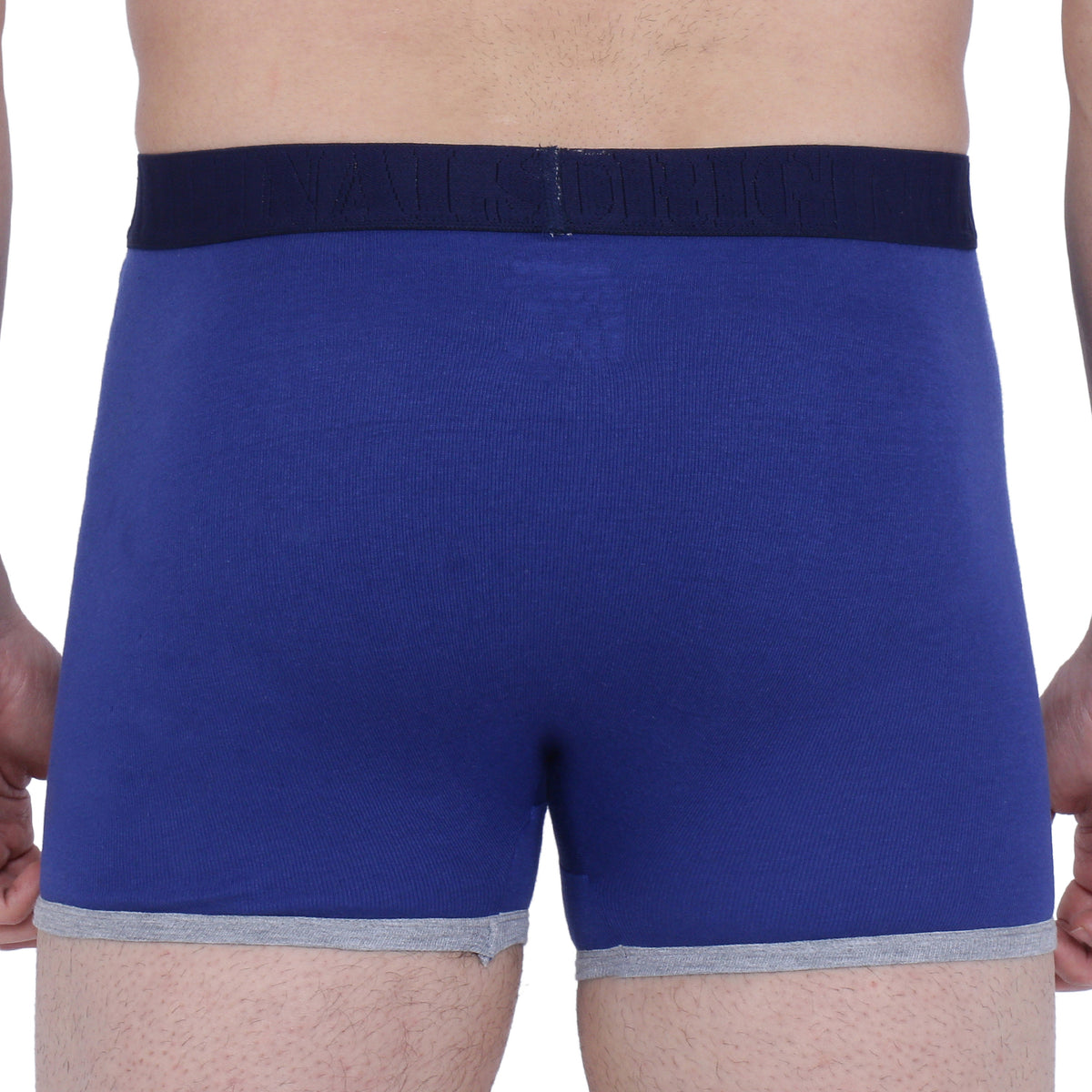 Semantic Cotton Designer Long Trunks (Boxer Briefs) with Fly - Solid